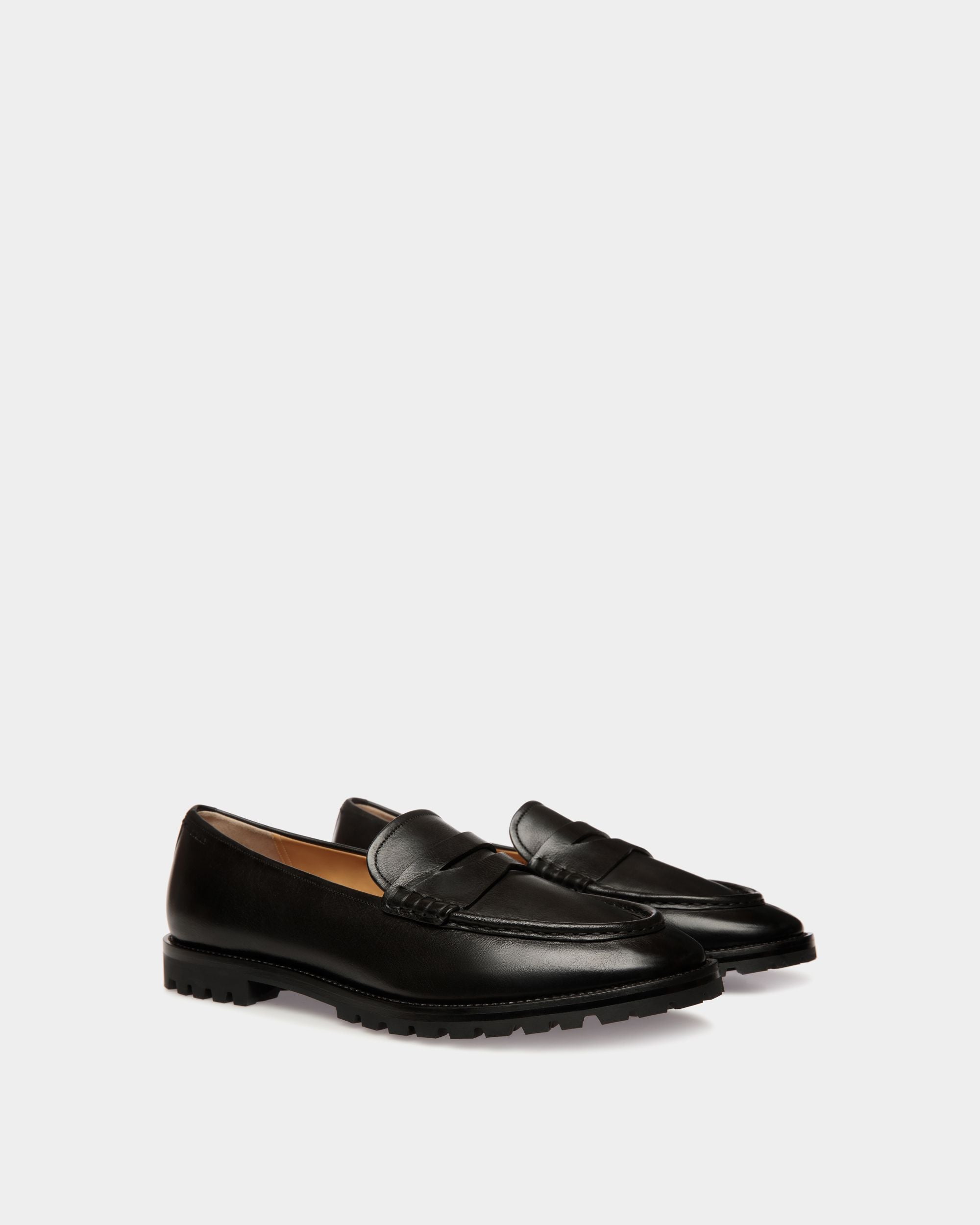 Mocassino Solaria In Pelle Nera - Uomo - Bally - 03