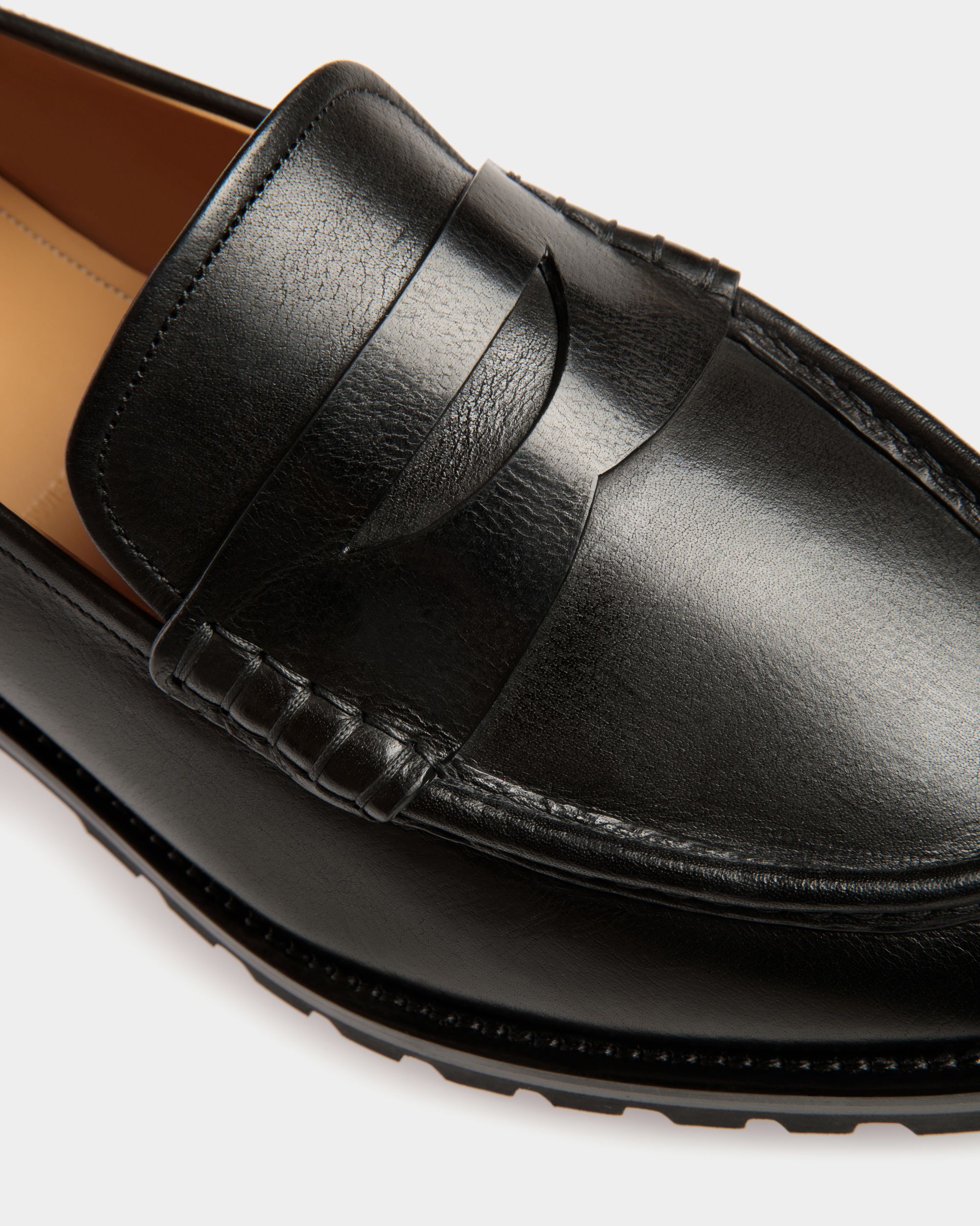 Mocassino Solaria In Pelle Nera - Uomo - Bally - 06