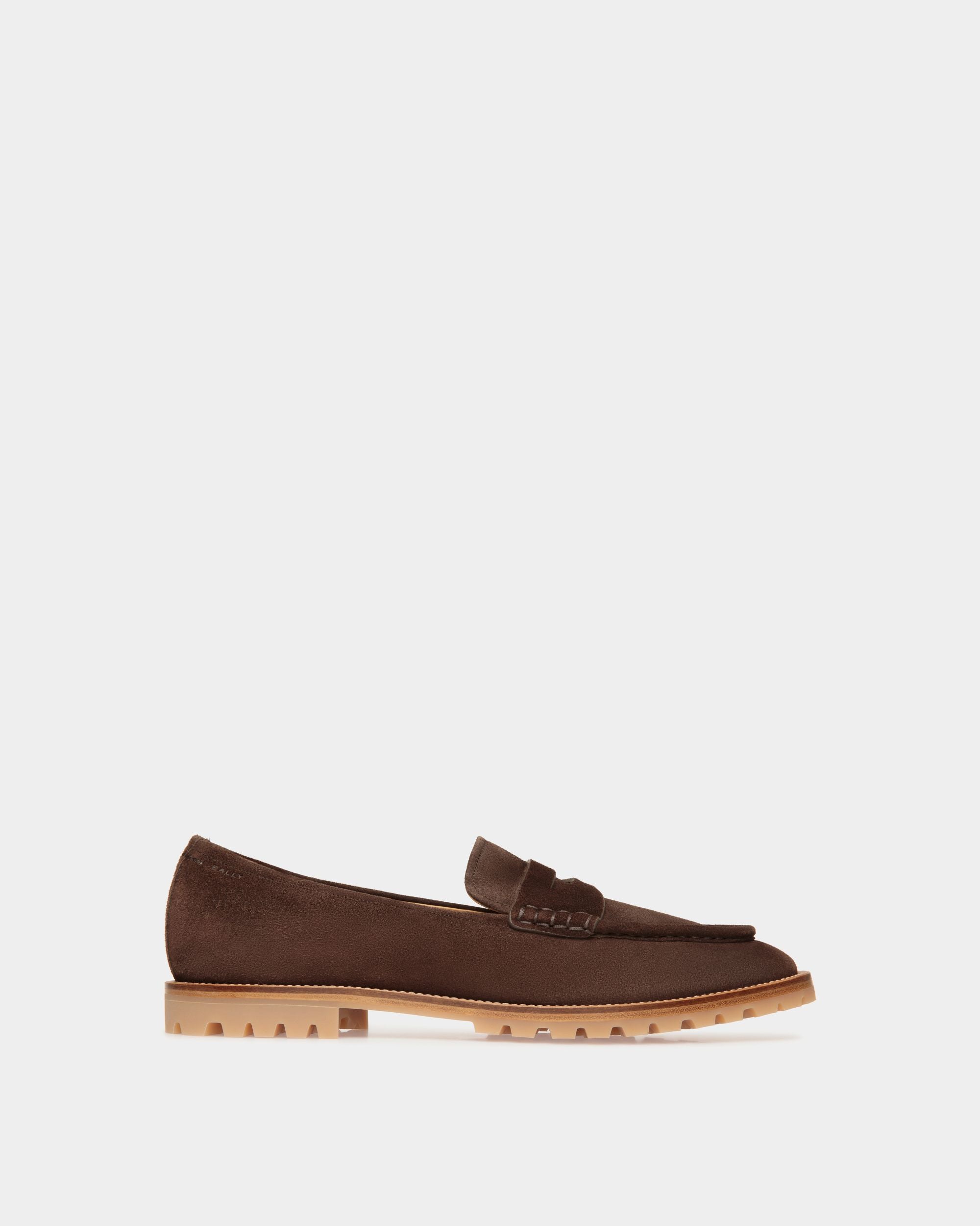 Solaria Loafer in Ebano Suede - Men's - Bally - 01