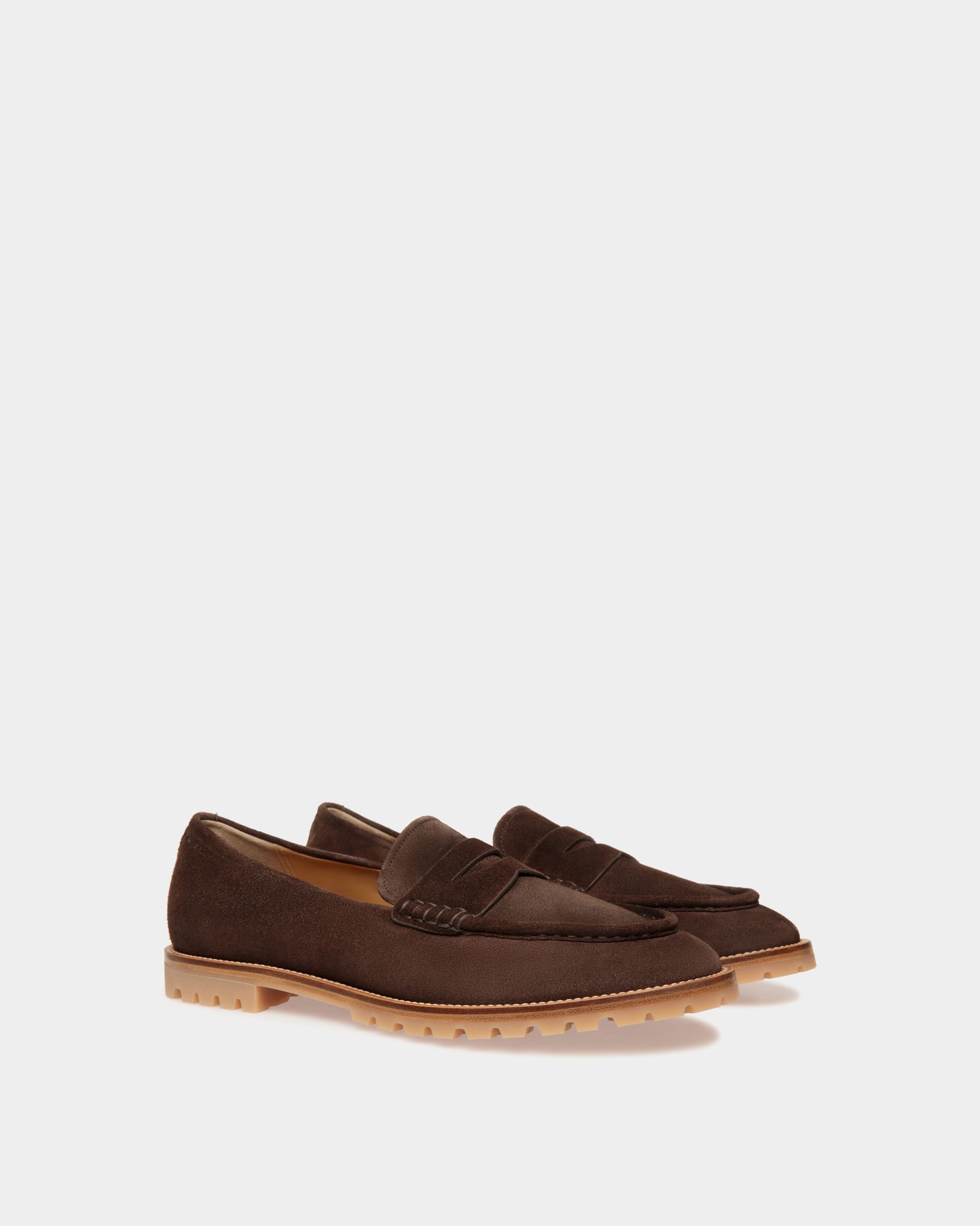 Solaria Loafer in Ebano Suede - Men's - Bally - 03
