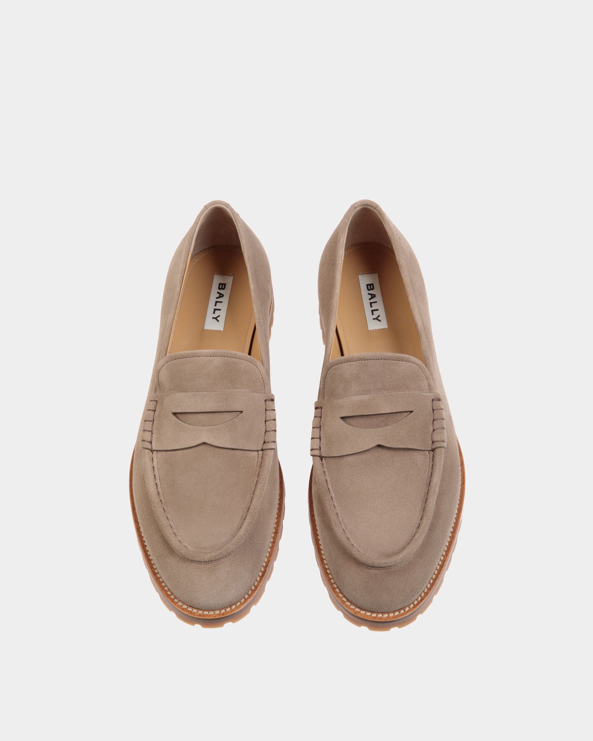 Mocassin Solaria En Daim Taupe - Homme - Bally - 05