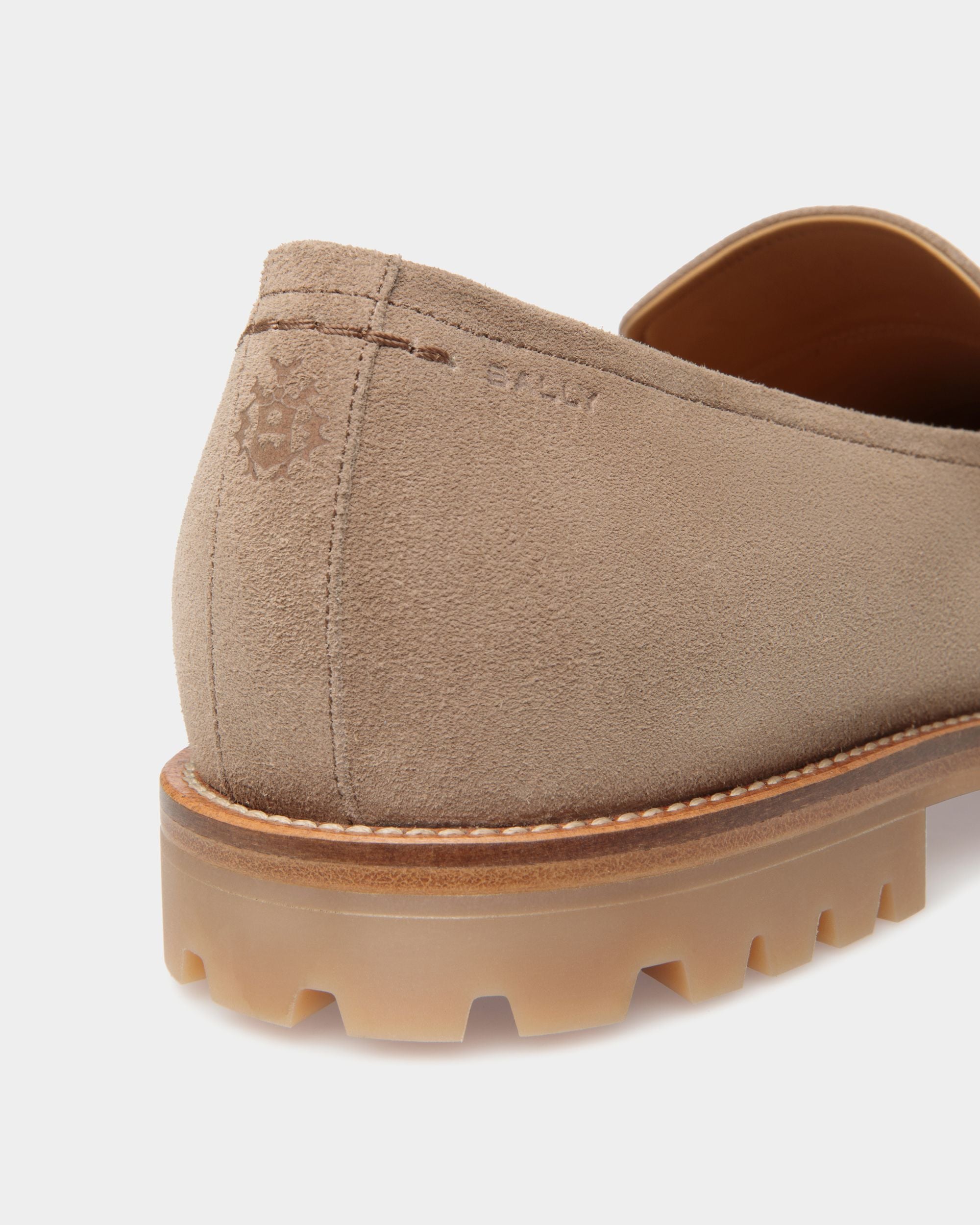 Solaria Loafer in Taupe Suede - Men's - Bally - 06