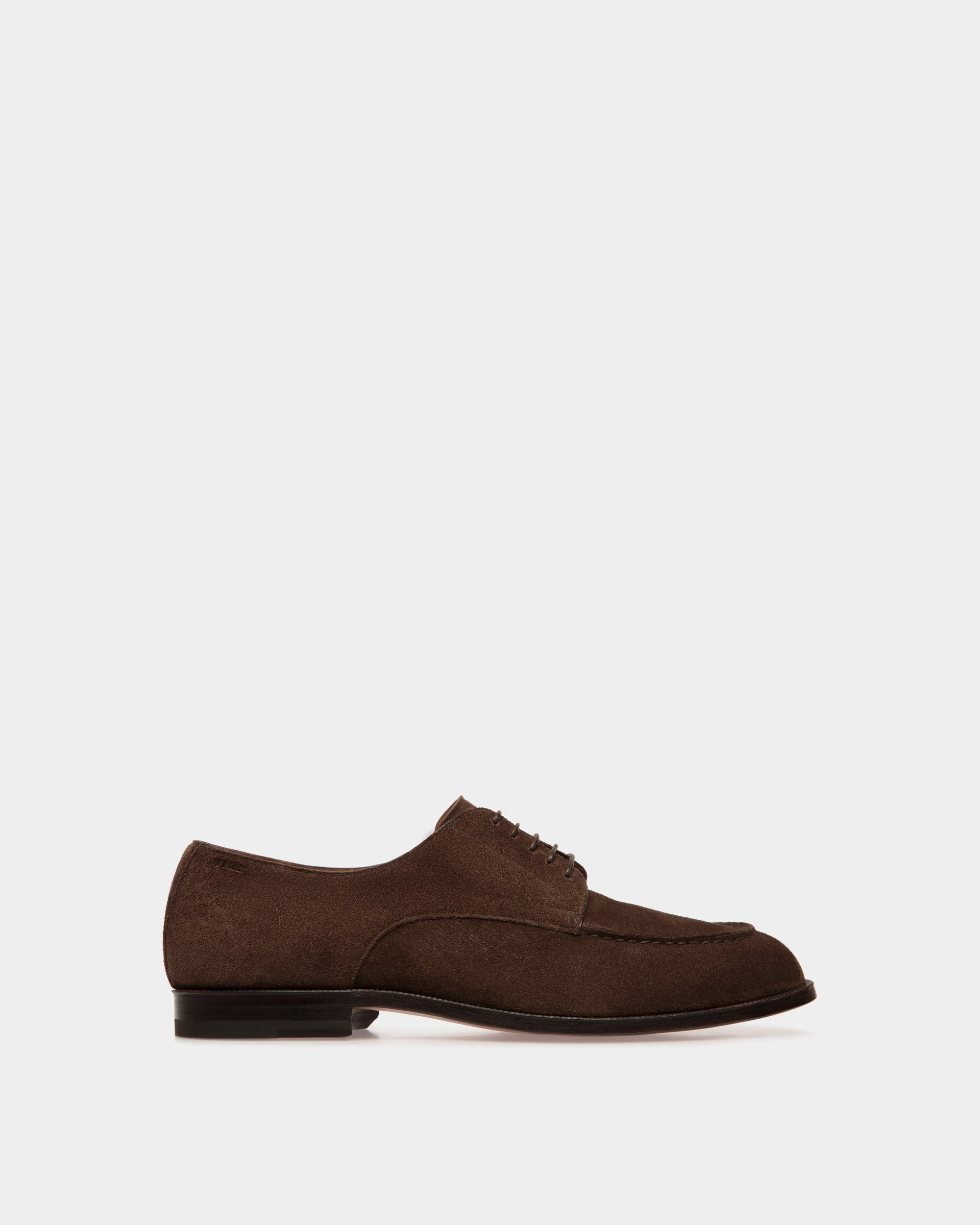 Derby Carl In Pelle Scamosciata Color Ebano - Uomo - Bally - 01
