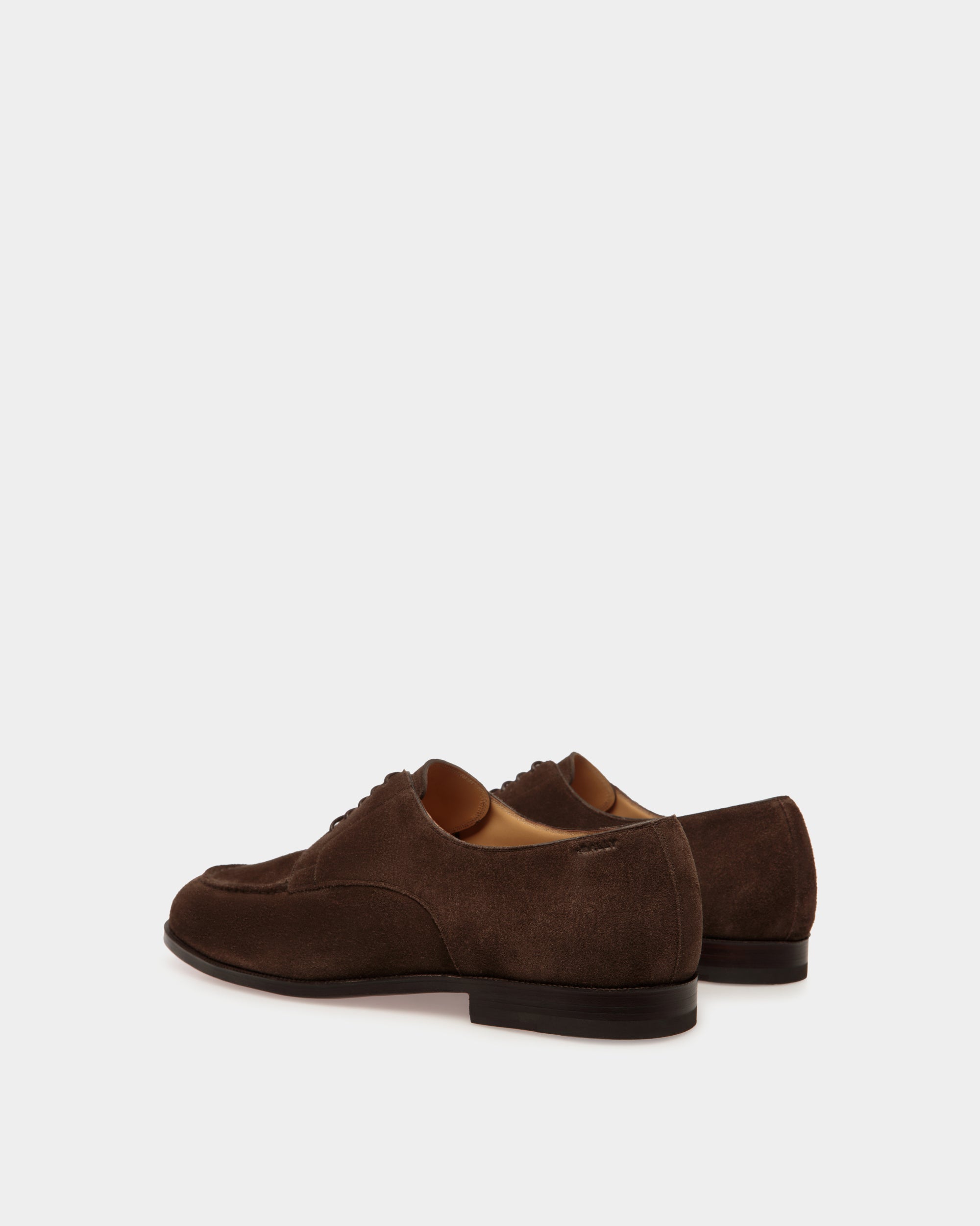 Derby Carl In Pelle Scamosciata Color Ebano - Uomo - Bally - 04