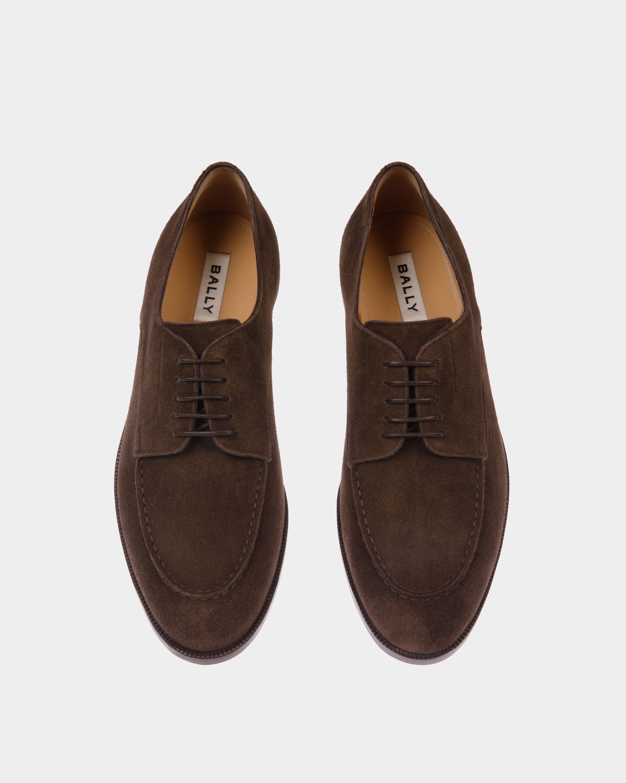 Carl Derby-Schuhe Aus Veloursleder In Ebenholzschwarz - Herren - Bally - 05