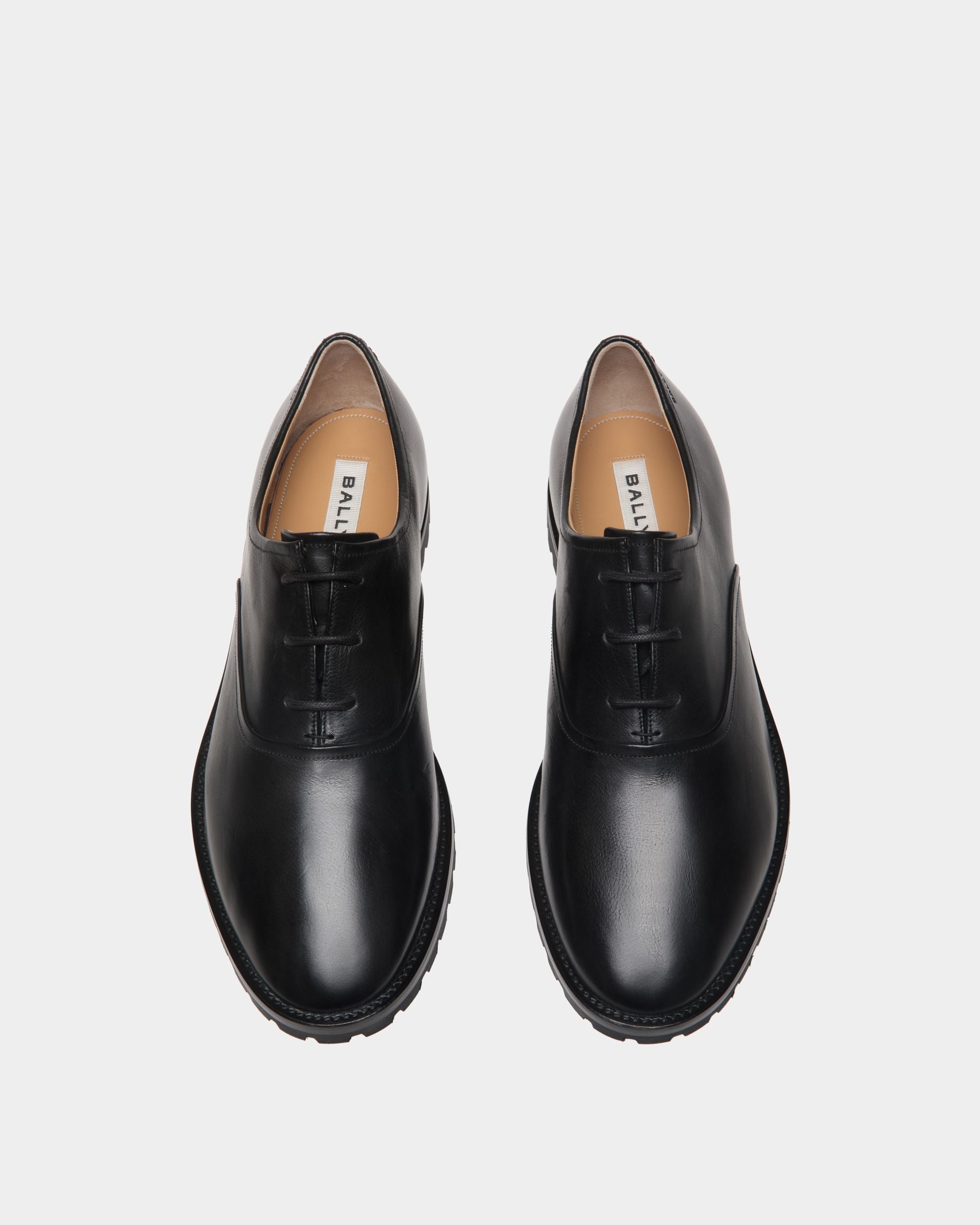 Solaria Oxford in Black Leather - Men's - Bally - 05