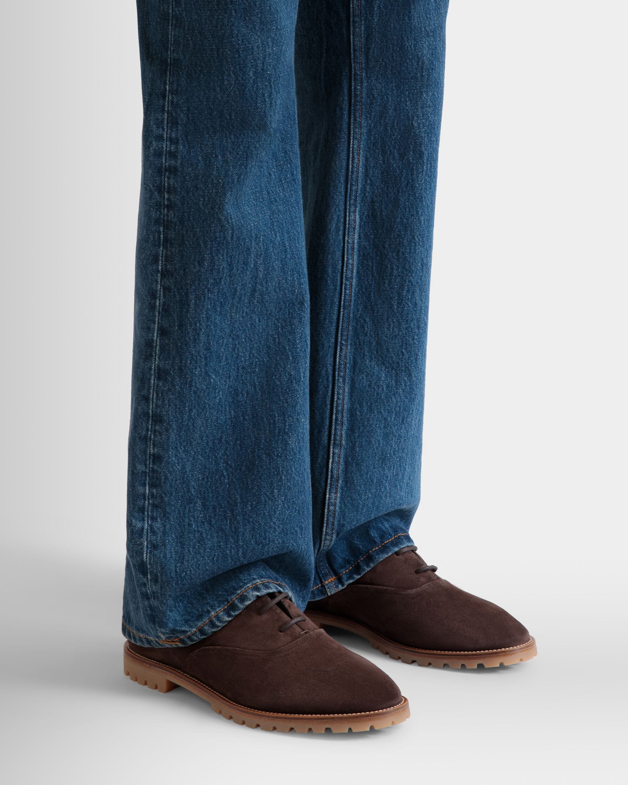 Solaria Oxford-Schuhe Aus Veloursleder In Ebenholzschwarz - Herren - Bally - 02