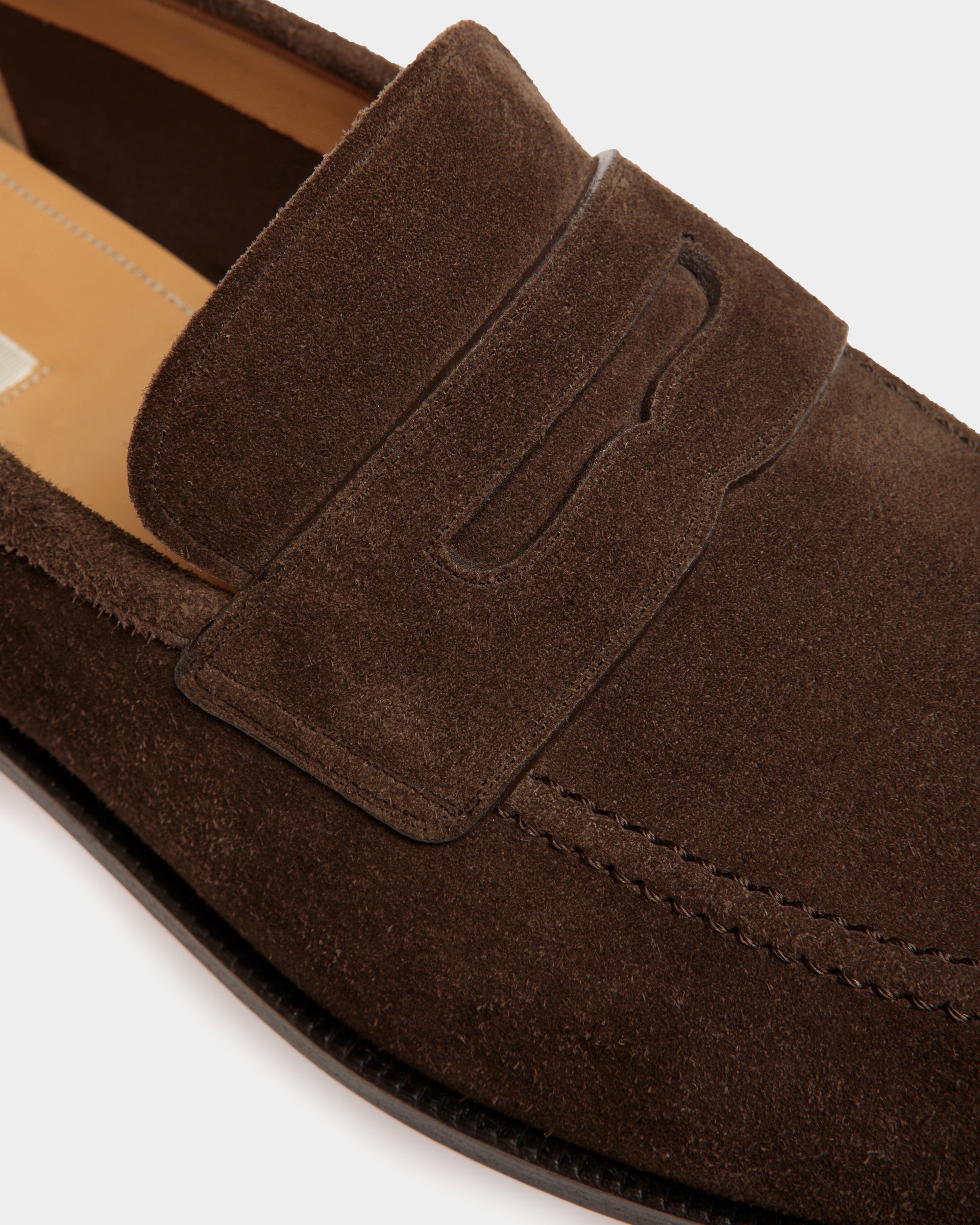Carl Loafer in Ebano Suede - Men's - Bally - 05