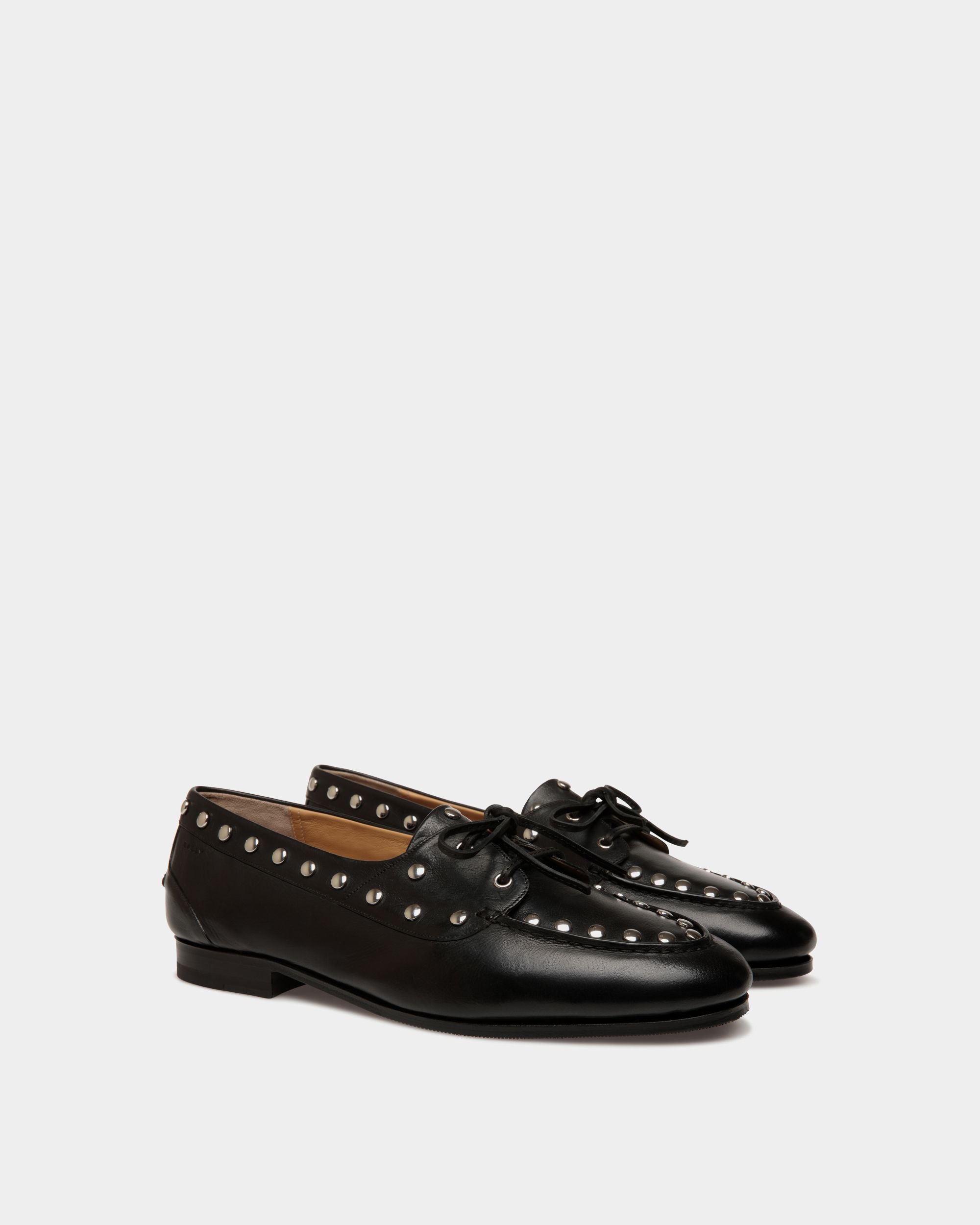 Mocassino Plume In Pelle Nera - Uomo - Bally - 02