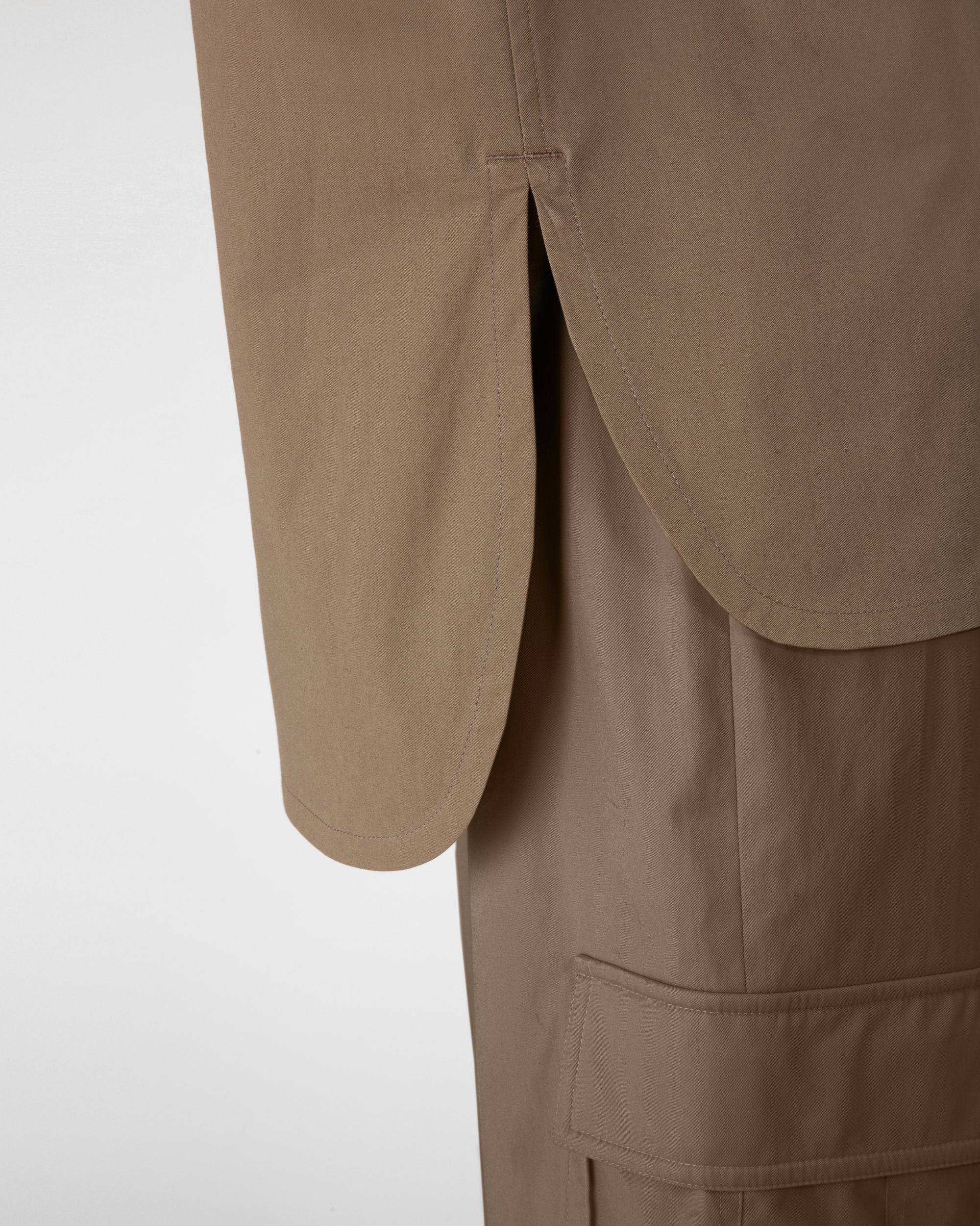Chemise En Coton Extensible Taupe - Homme - Bally - 02