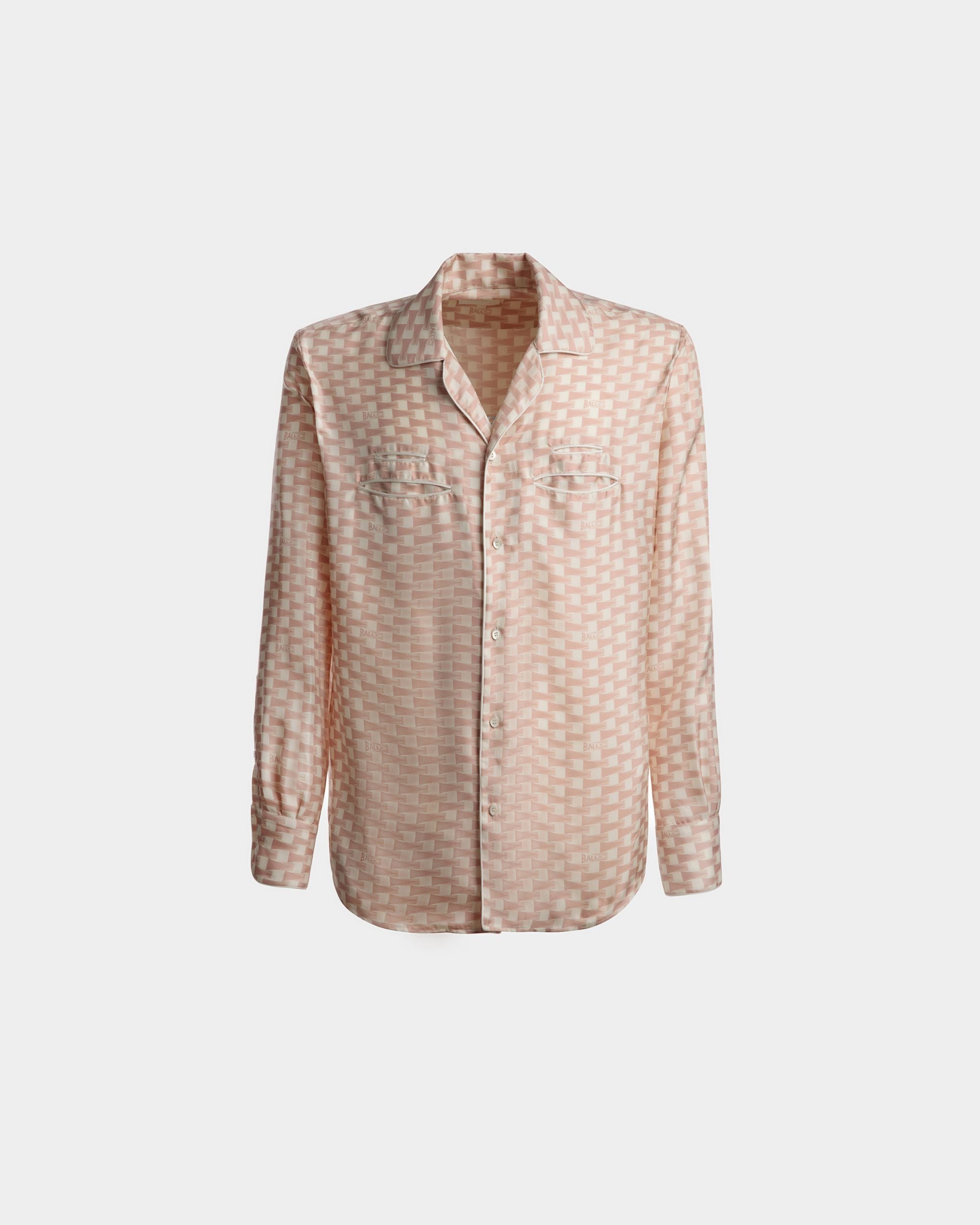 Camicia Stampa Pennant In Seta Dusty Petal - Uomo - Bally - 01