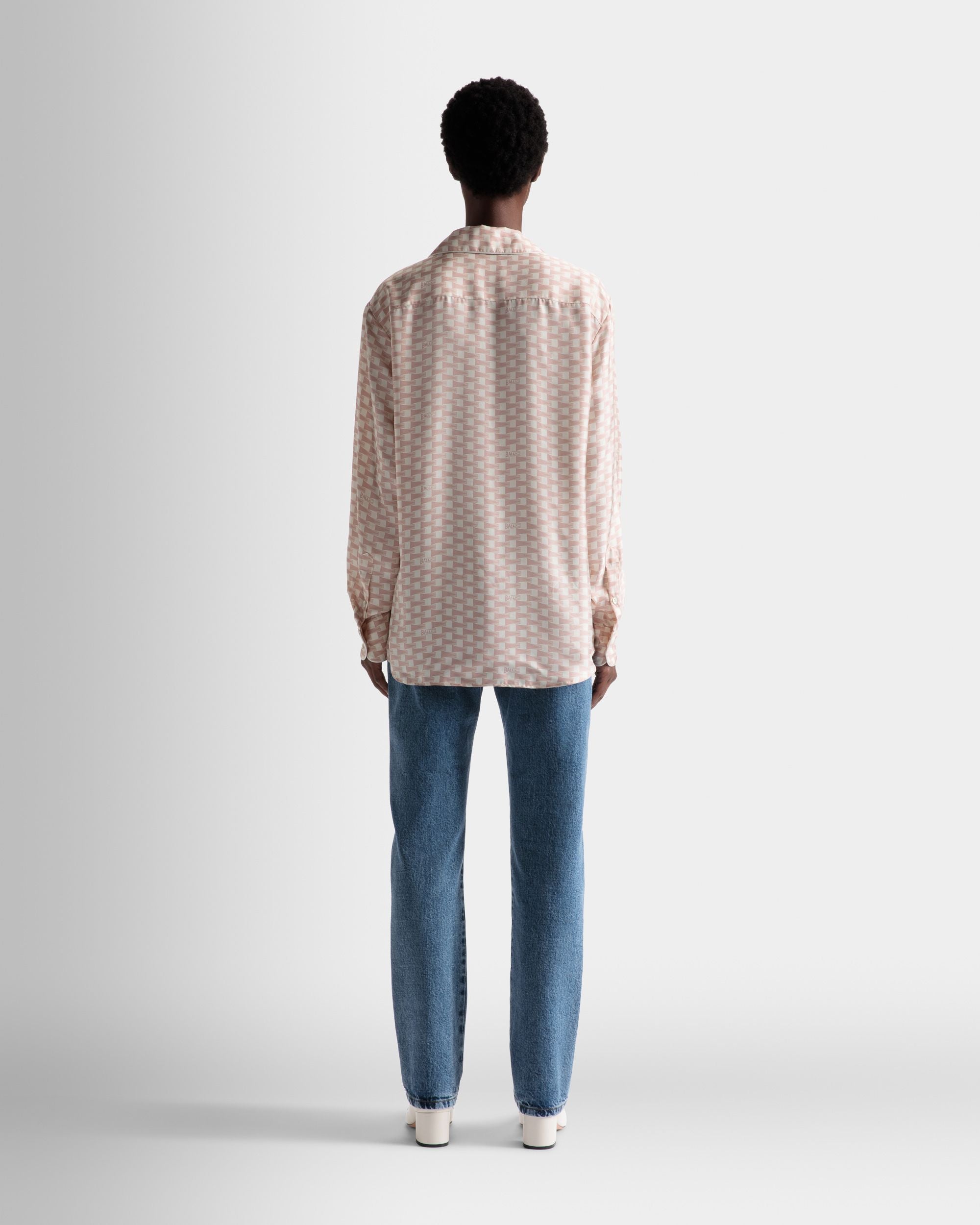 Camicia Stampa Pennant In Seta Dusty Petal - Uomo - Bally - 06