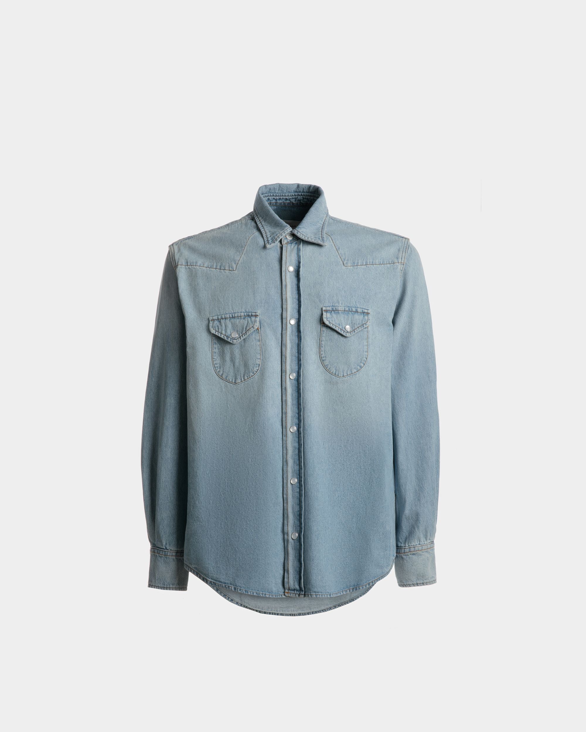 Denim-Westernhemd Aus Hellblauer Chambray-Baumwolle - Herren - Bally - 01