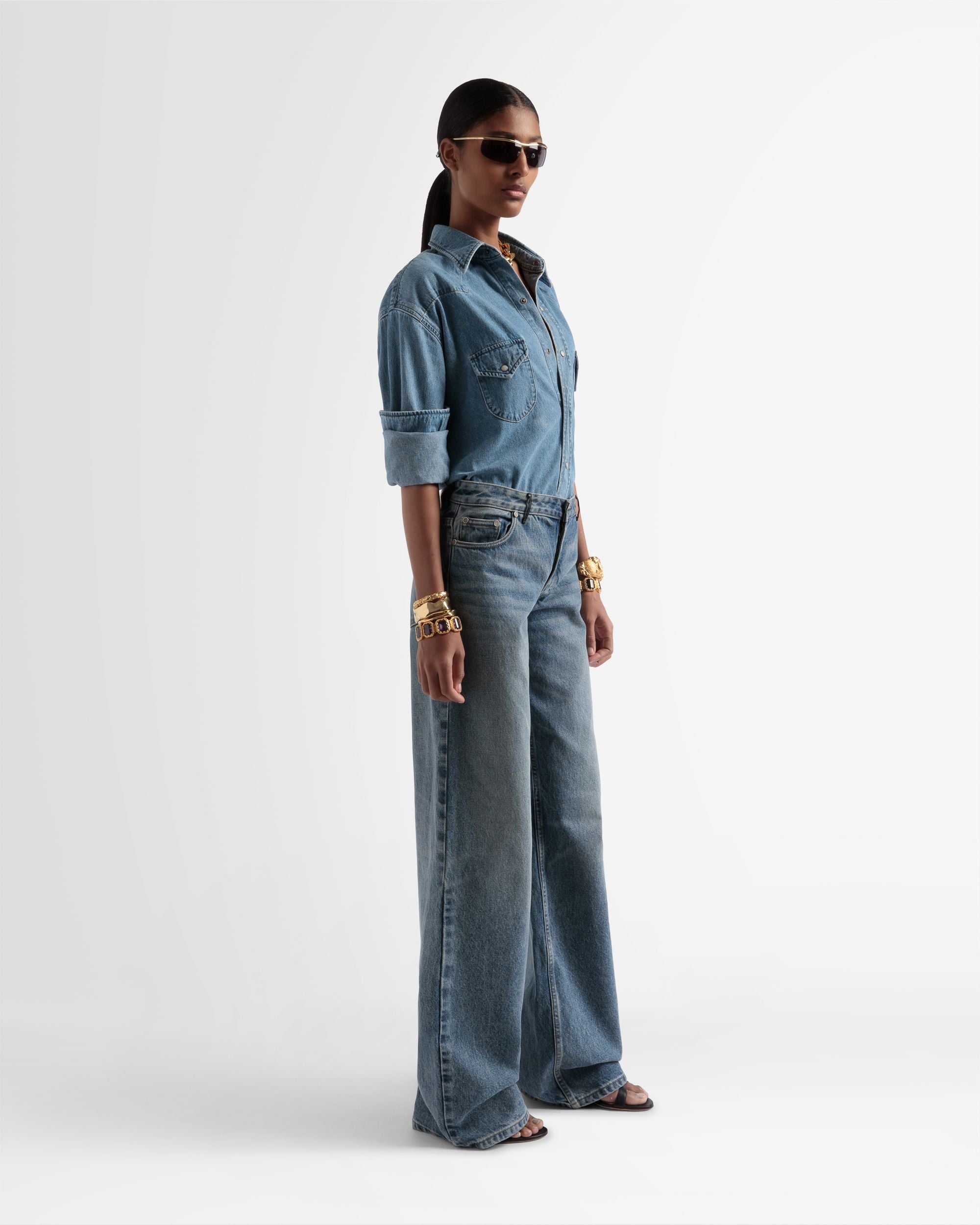 Chemise En Chambray Bleu Clair - Homme - Bally - 04
