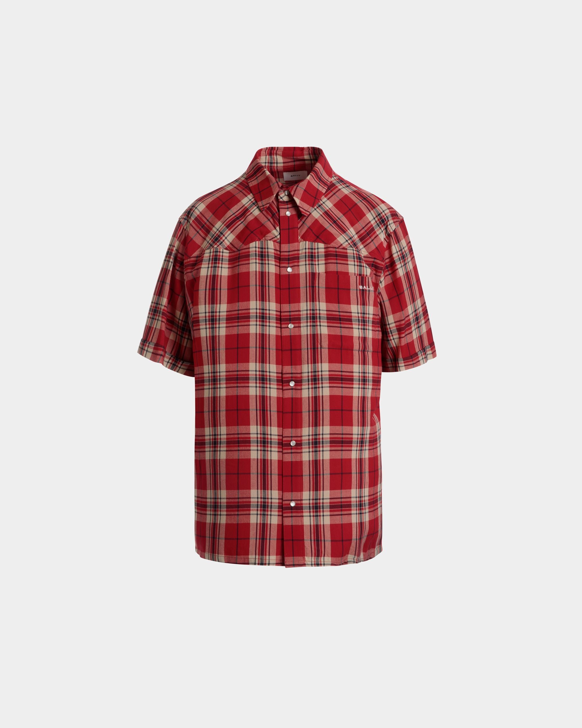 Chemise Tartan En Viscose Rouge - Homme - Bally - 01