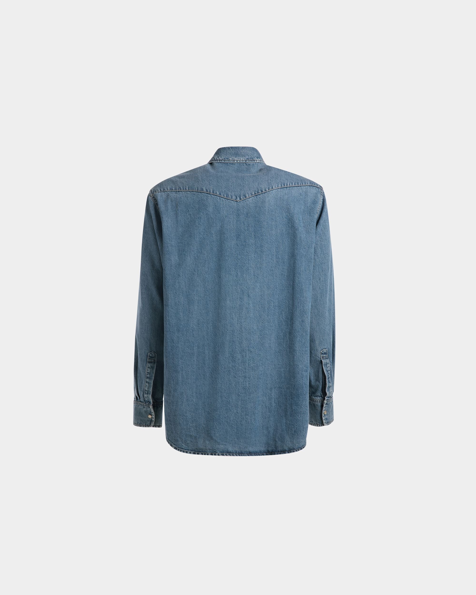 Chemise Western En Denim Bleu Clair - Homme - Bally - 07