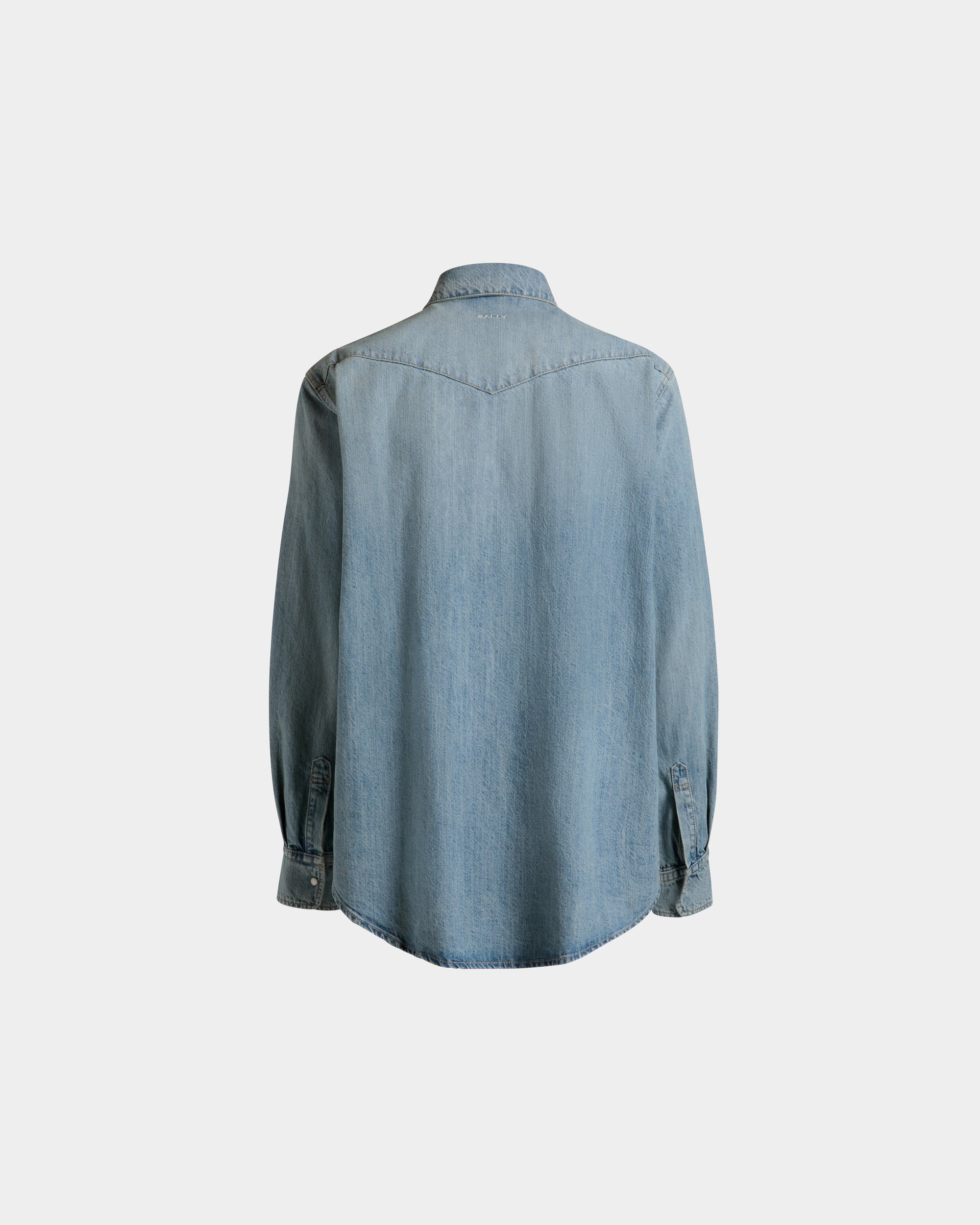 Camicia In Cotone Denim Blu - Uomo - Bally - 03