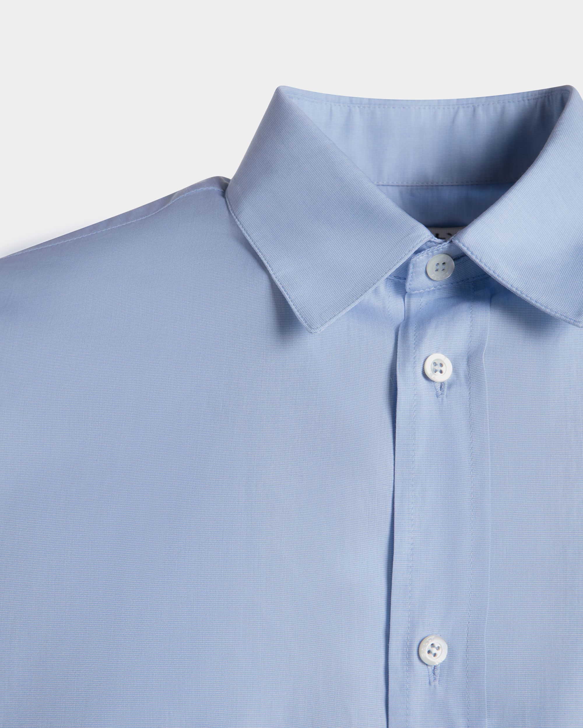 Chemise À Manches Longues Et Coupe Confortable En Coton Light Blue - Homme - Bally - 02