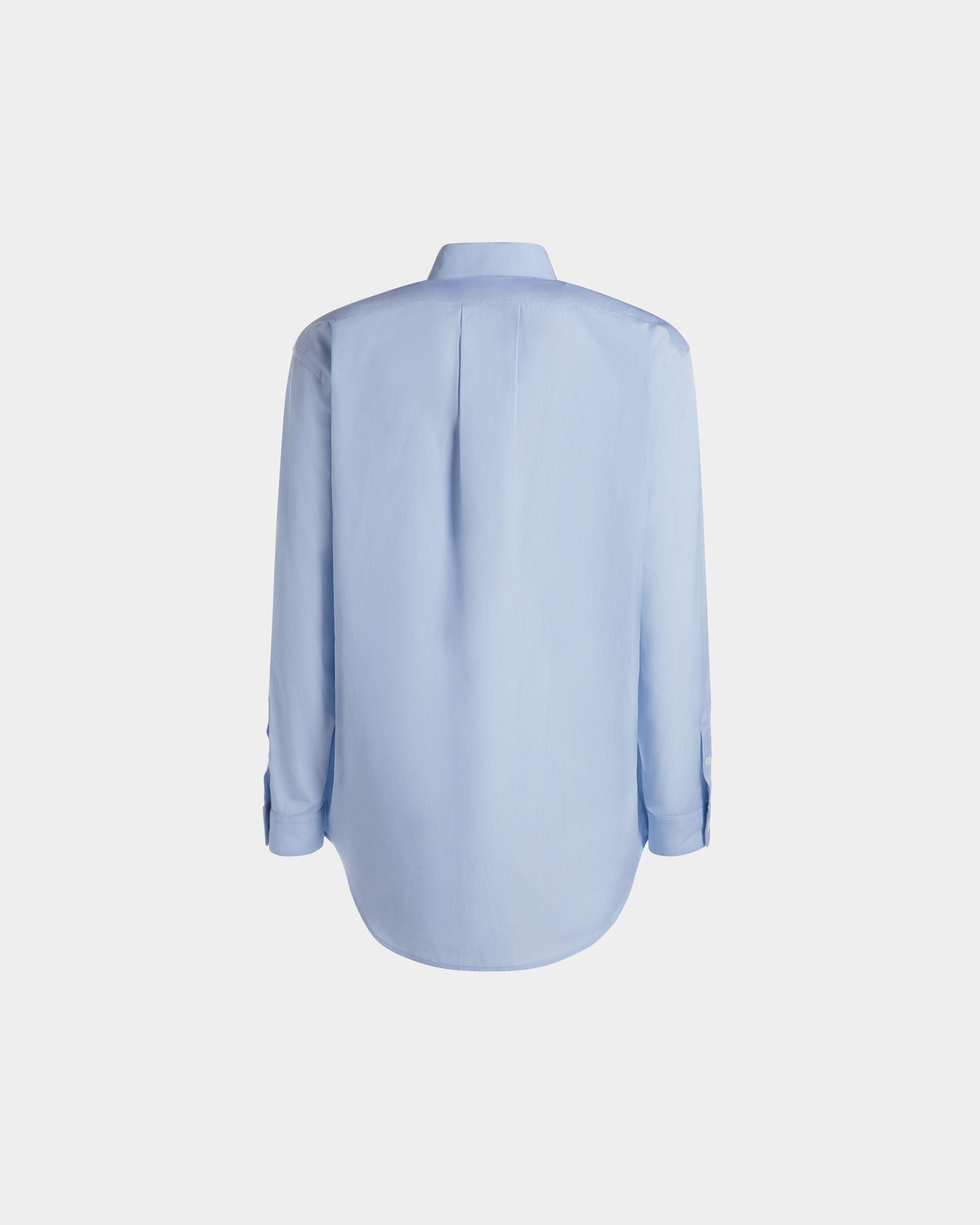 Chemise À Manches Longues Et Coupe Confortable En Coton Light Blue - Homme - Bally - 03