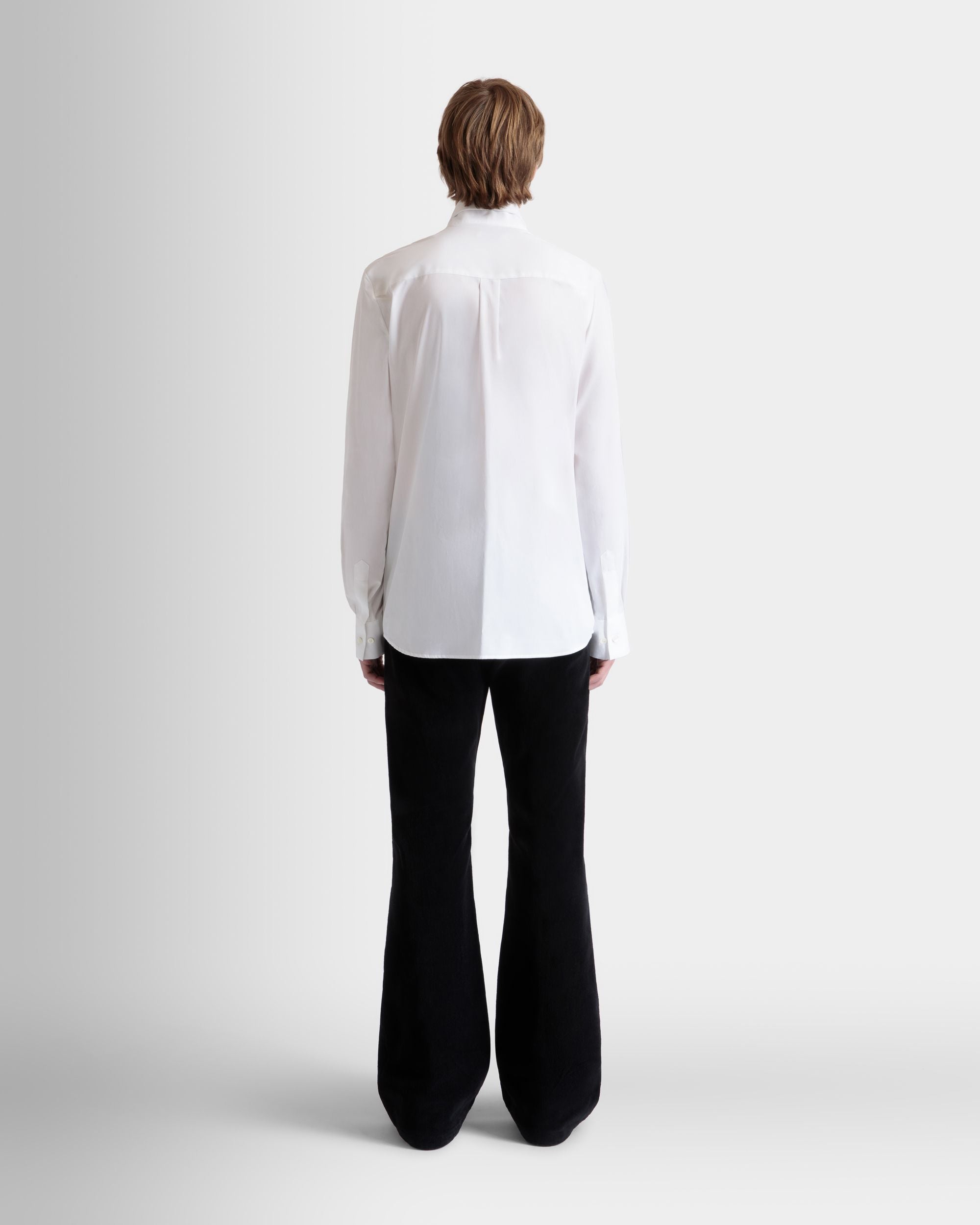 T-Shirt À Manches Longues En Coton Blanc - Homme - Bally - 06