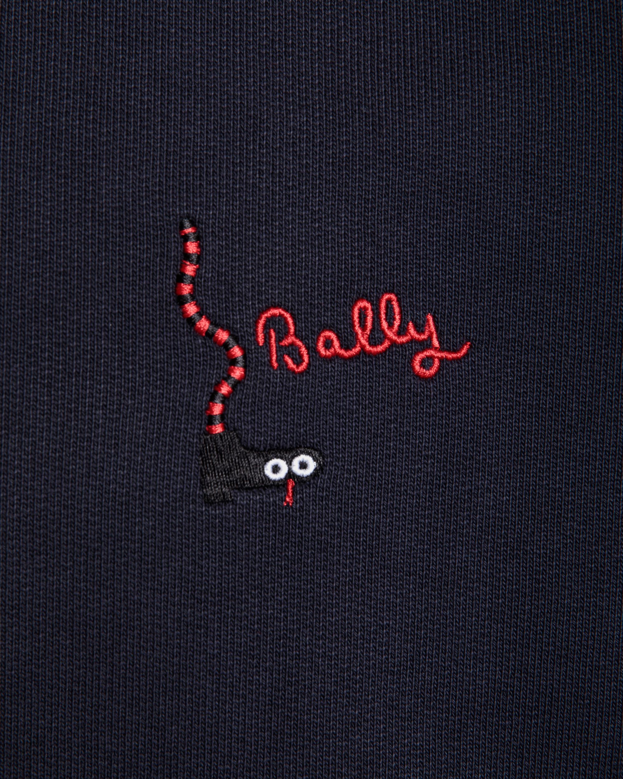 Crewneck Sweatshirt in Navy Blue Cotton - Men's - Bally - 04
