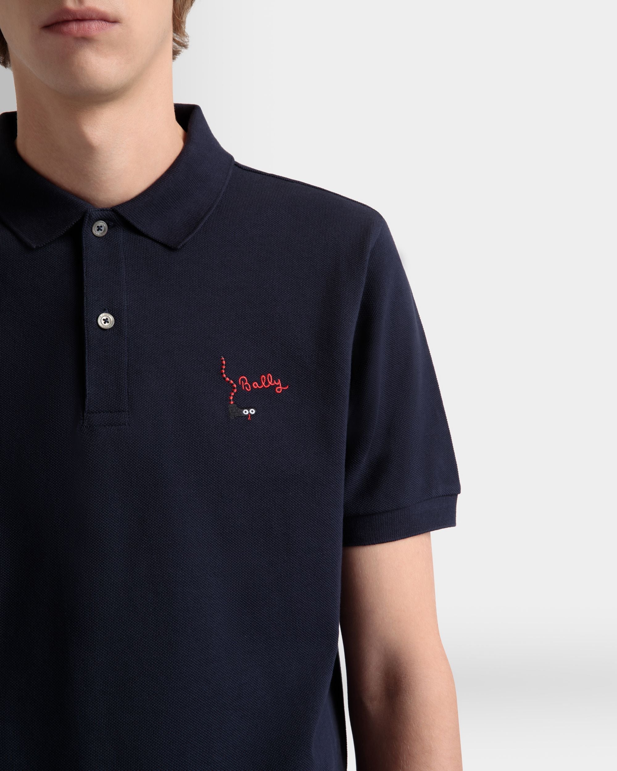 Polo In Cotone Navy Blue - Uomo - Bally - 03