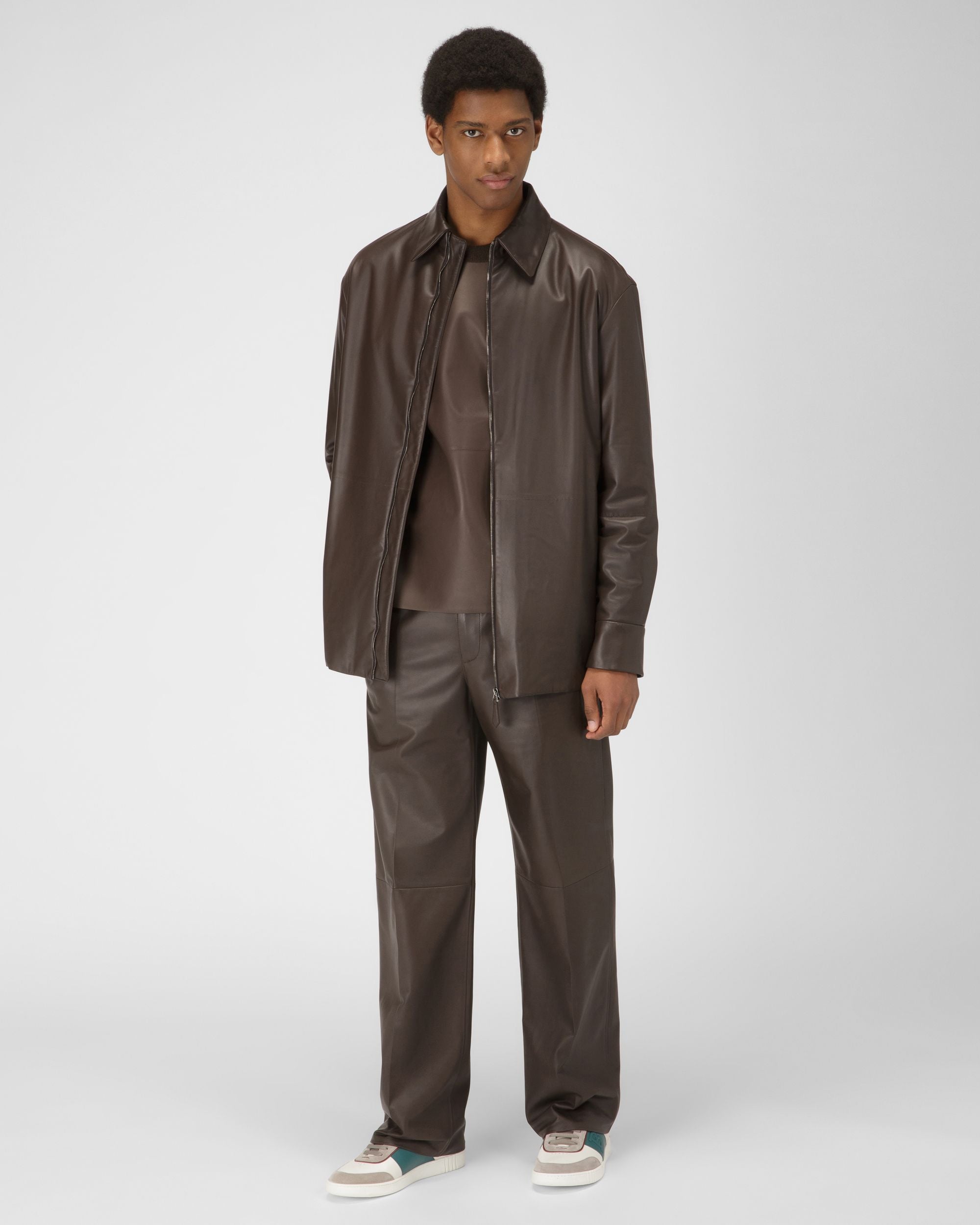 Wallys Sneaker En Cuir Et Daim Gris Et Blanc - Homme - Bally - 03