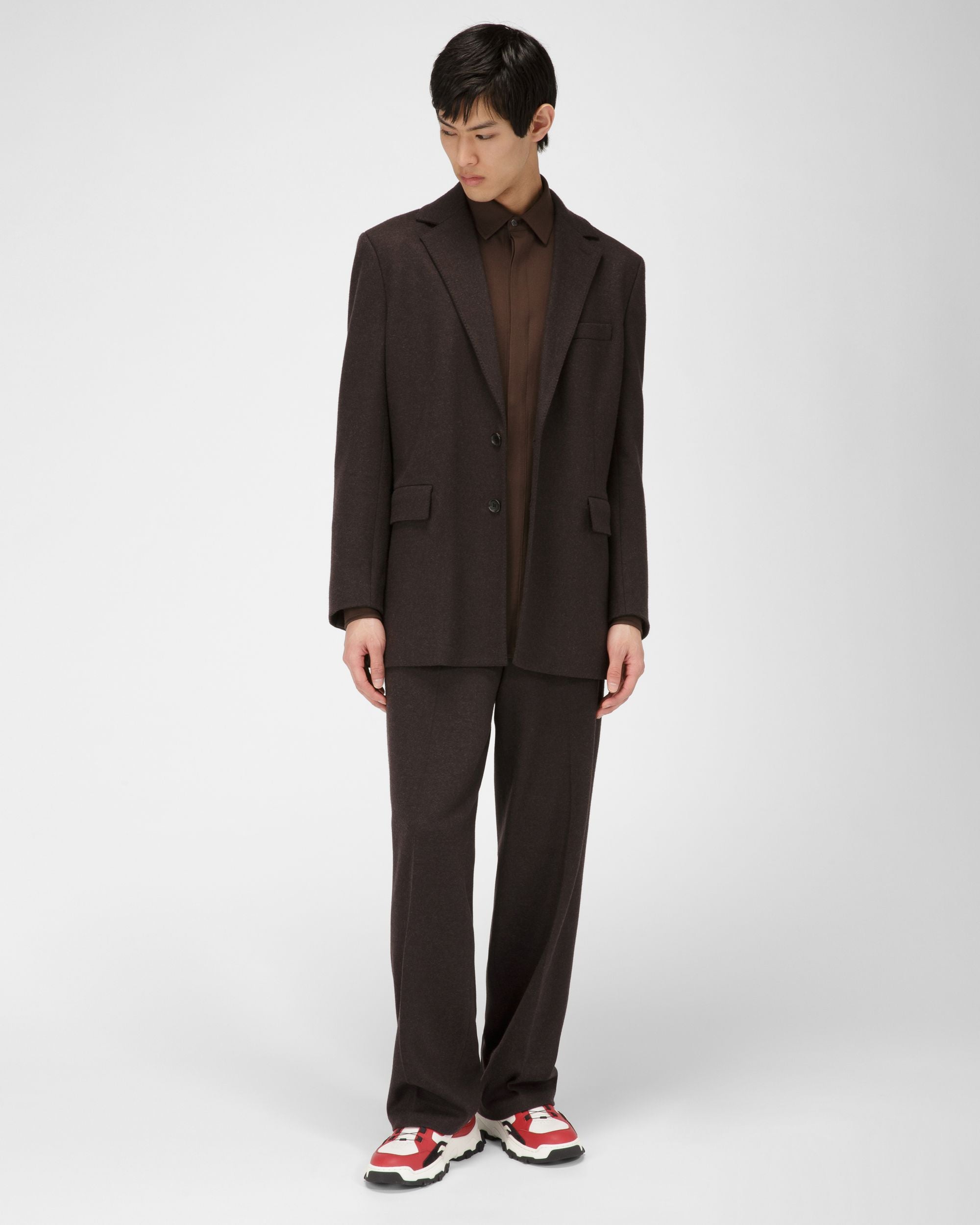Harrys Sneakers In Pelle Rossa, Bianca E Nera - Uomo - Bally - 03