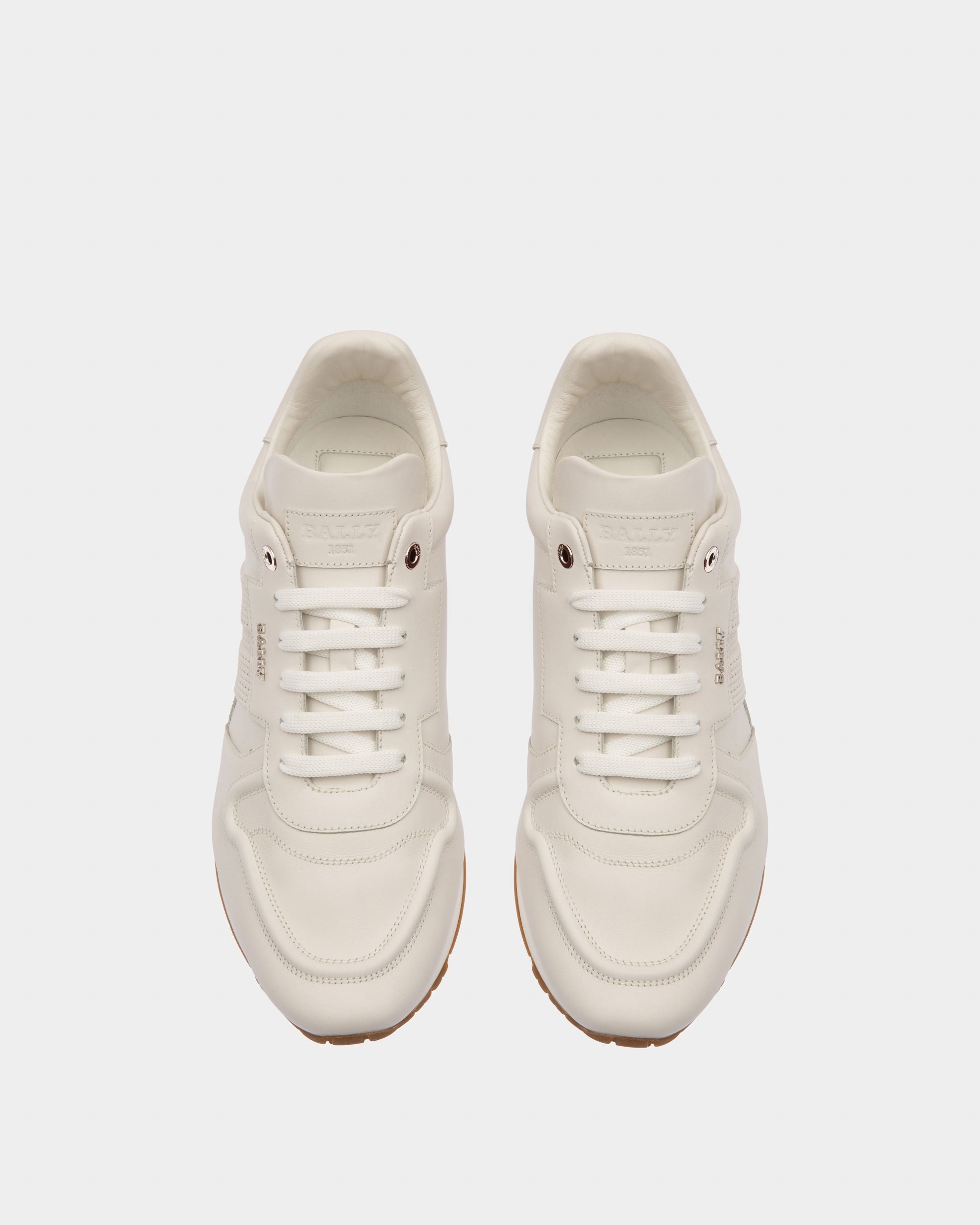 Asper In Pelle E Tessuto Bianco - Uomo - Bally - 02