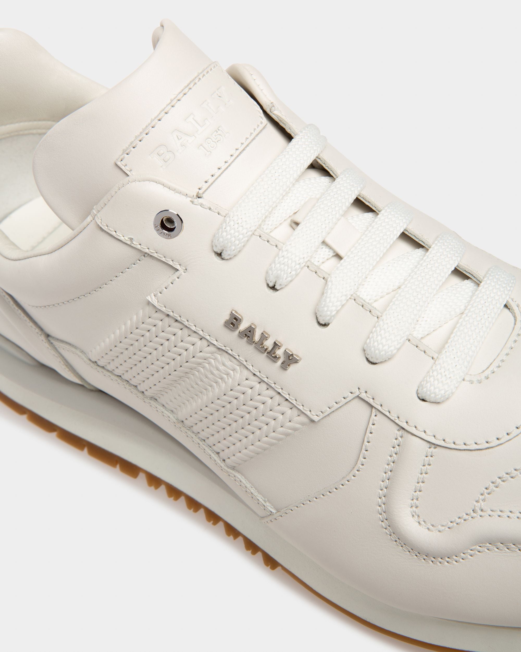 Asper In Pelle E Tessuto Bianco - Uomo - Bally - 05