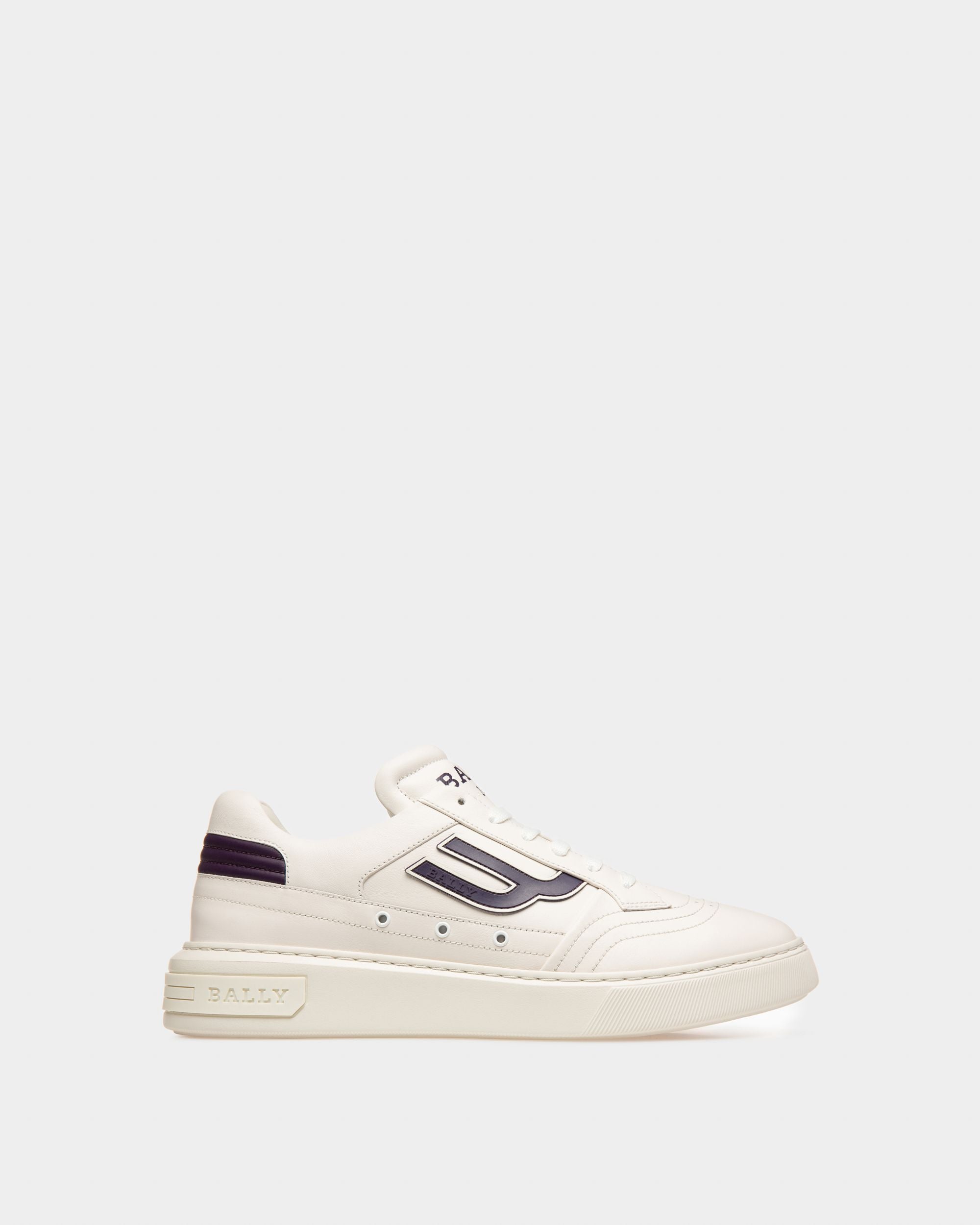Triumph Sneakers En Cuir Blanc Et Orchidée - Homme - Bally - 01