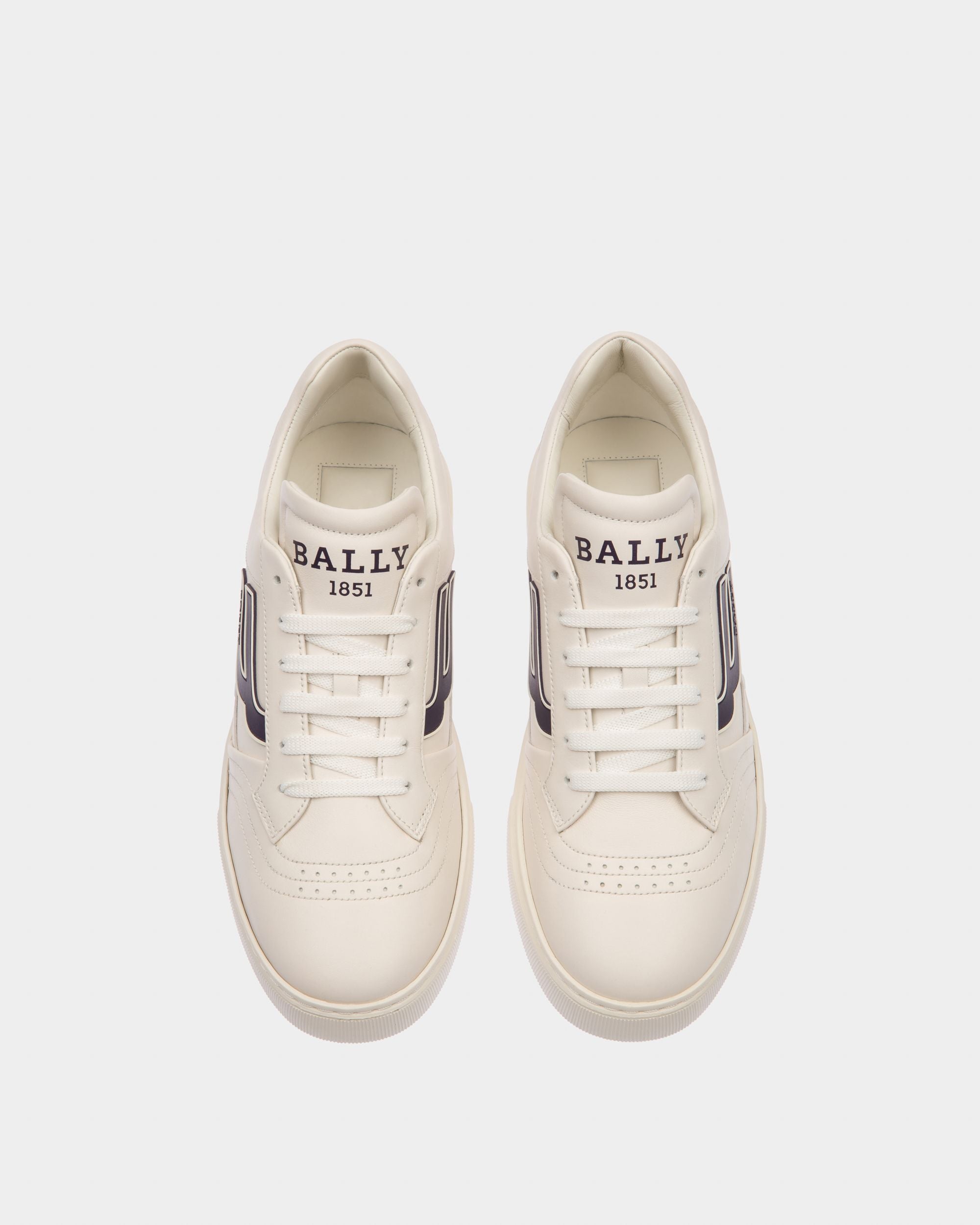 Triumph Sneakers En Cuir Blanc Et Orchidée - Homme - Bally - 02