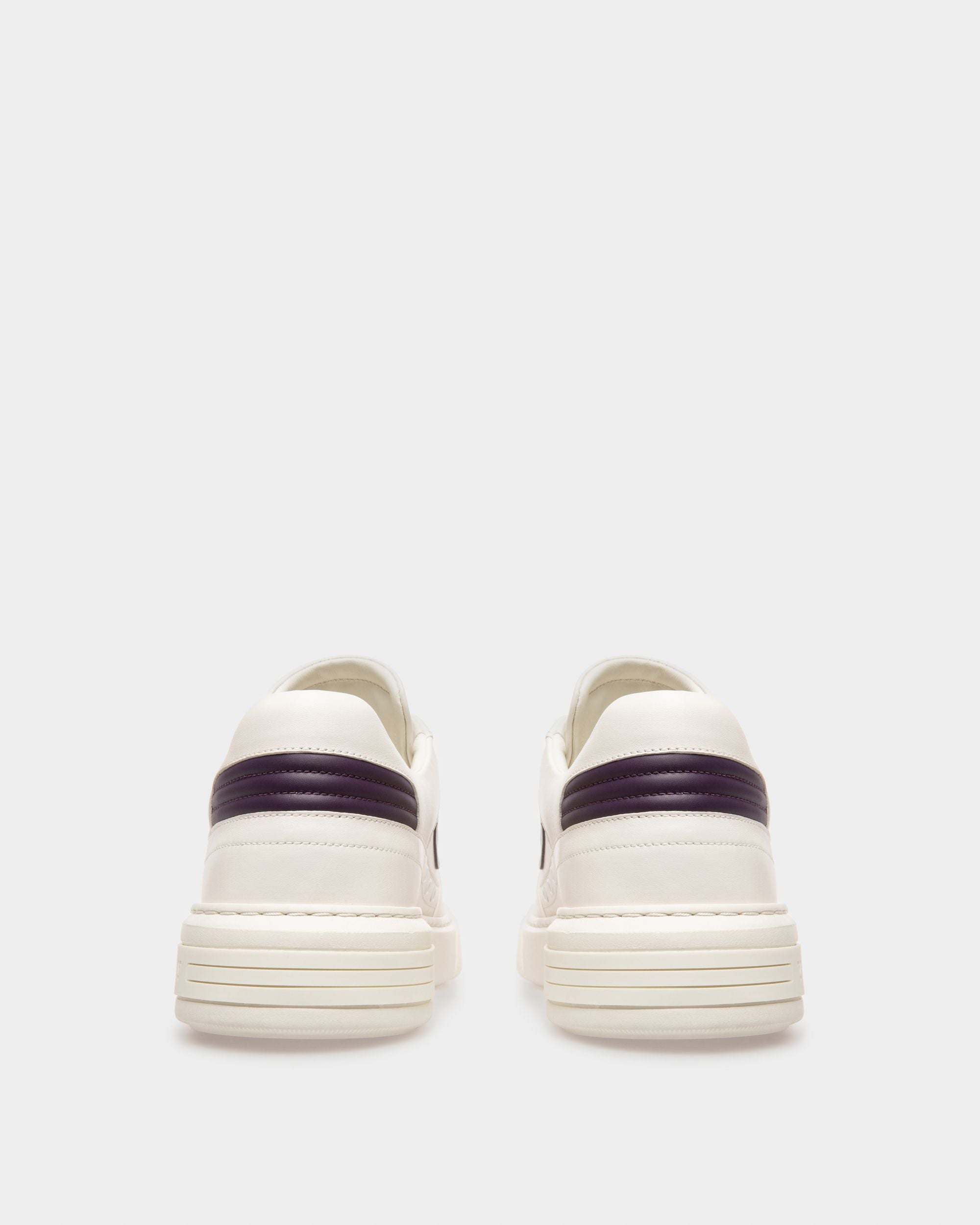 Triumph Sneakers En Cuir Blanc Et Orchidée - Homme - Bally - 03