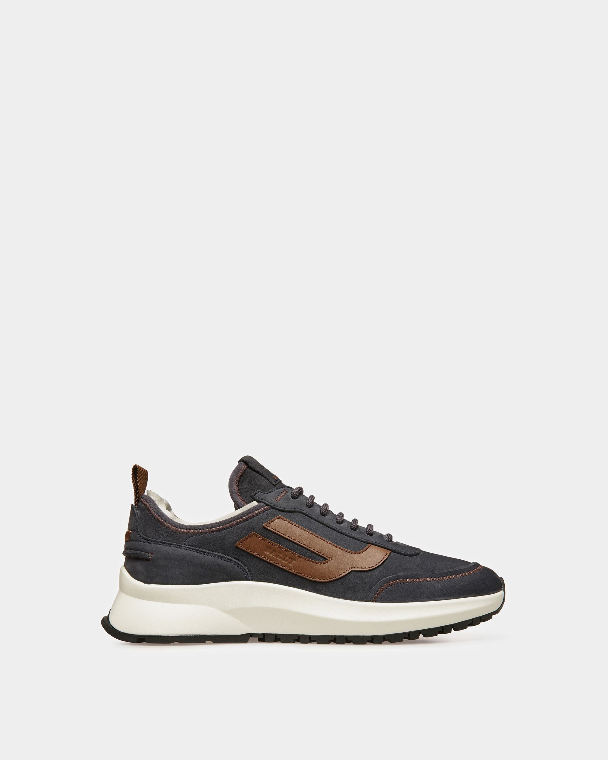 Darys Sneaker In Pelle Blu Notte E Marrone - Uomo - Bally - 01