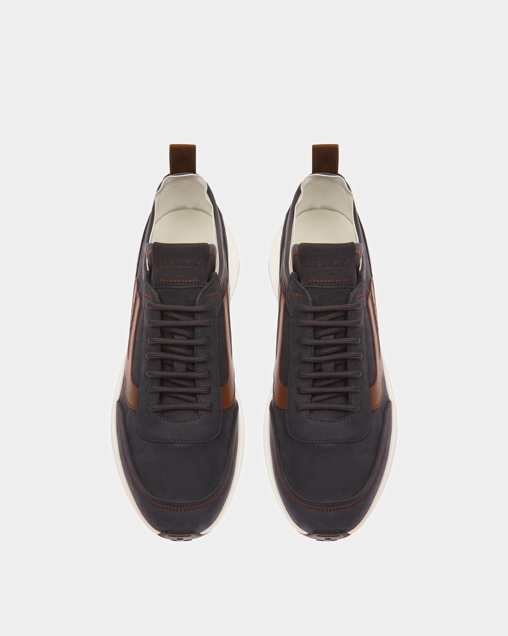 Darys Sneaker In Pelle Blu Notte E Marrone - Uomo - Bally - 02