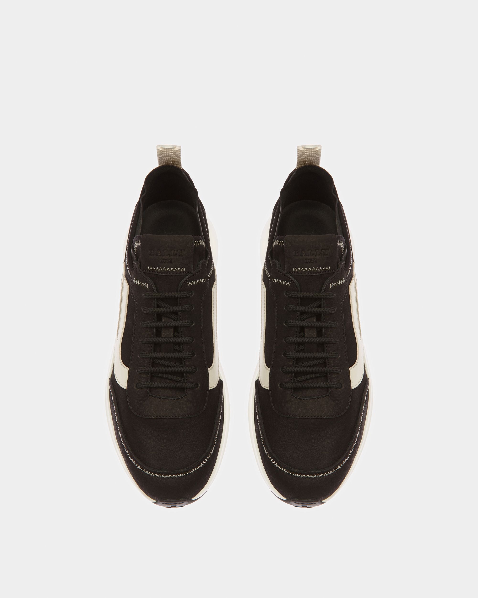 Darys Sneakers En Cuir Noir Et Blanc Poussière - Homme - Bally - 02