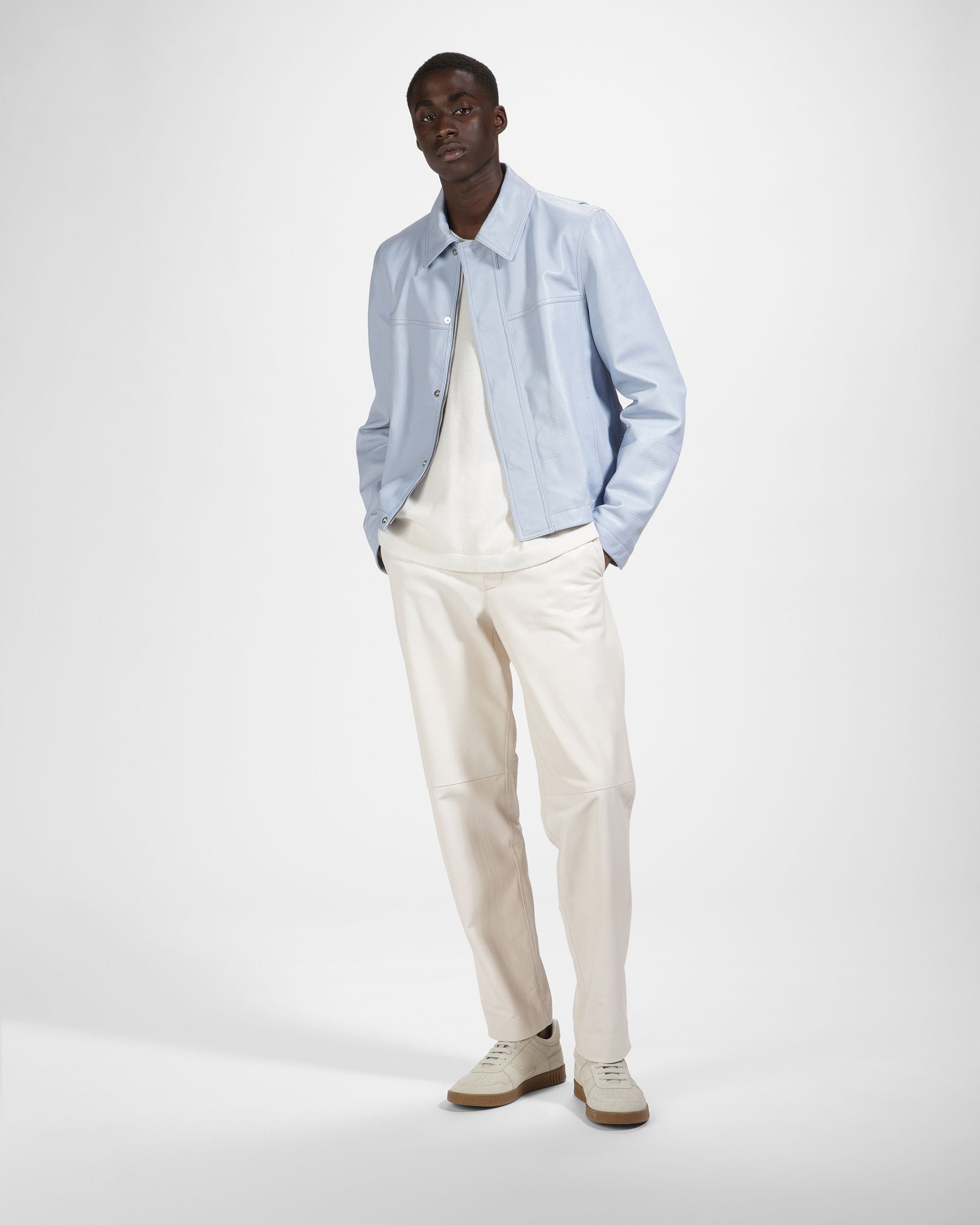 Weky Sneakers En Cuir Blanc Poussière - Homme - Bally - 03
