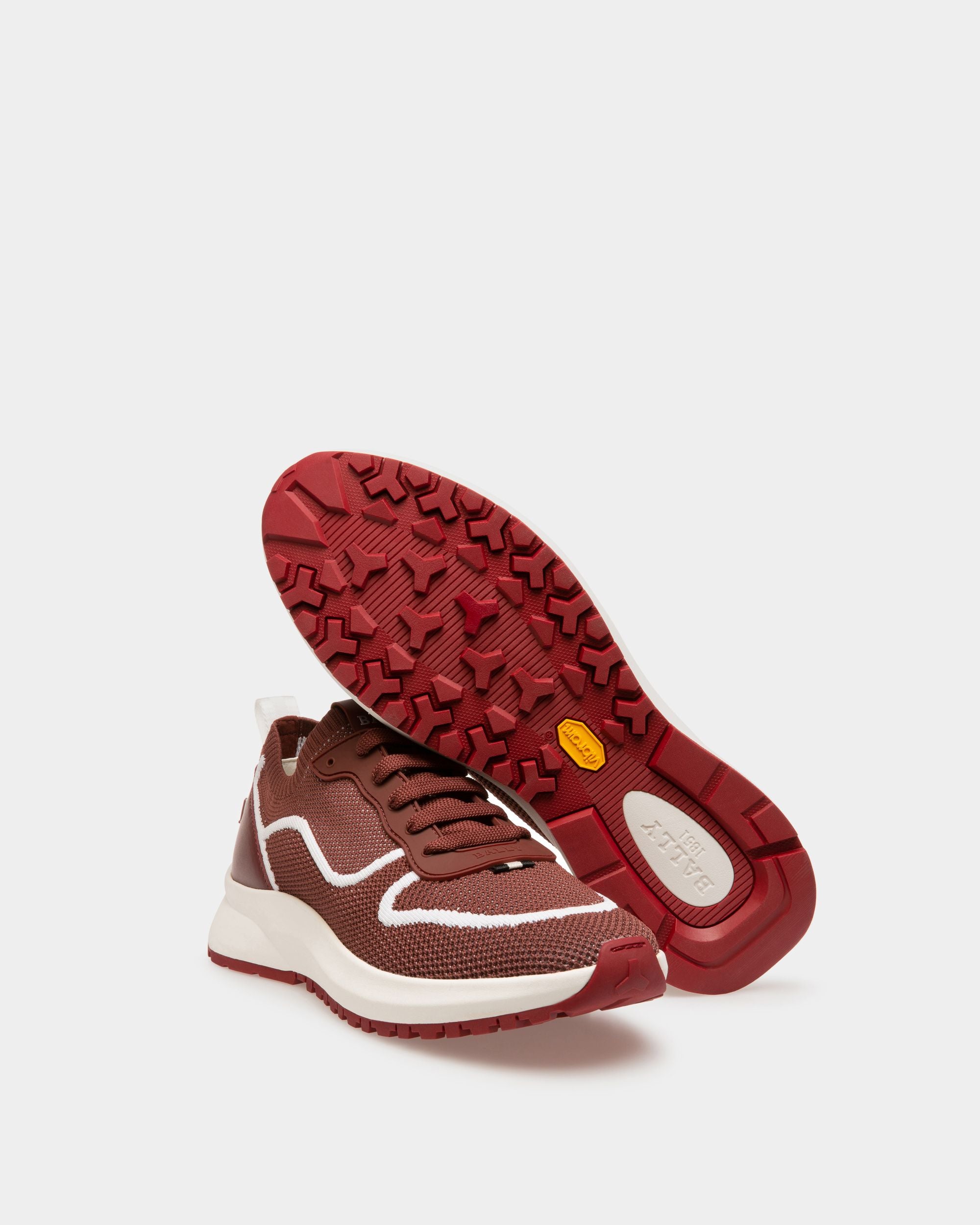 Davyn Sneakers En Maille Rouge Héritage Et Blanc - Homme - Bally - 02