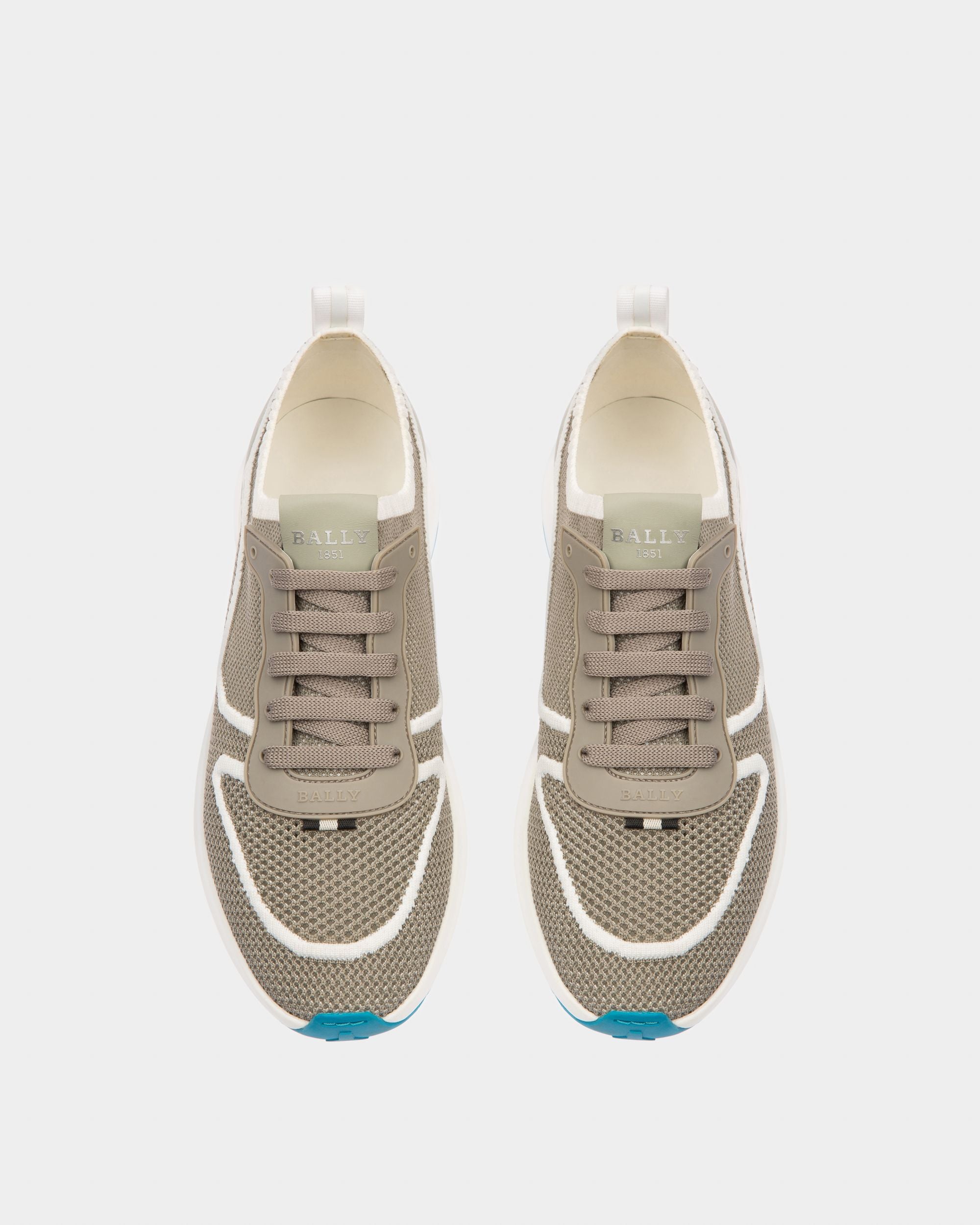 Davyn Sneaker Aus Grauem Und Weissem Netzstoff Und Leder - Herren - Bally - 02