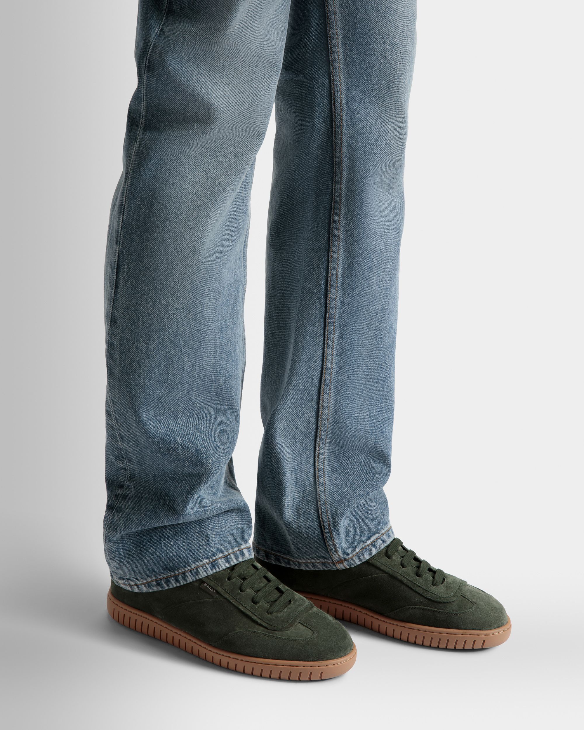 Player Sneaker Aus Grünem Und Bernsteinfarbenem Leder - Herren - Bally - 02
