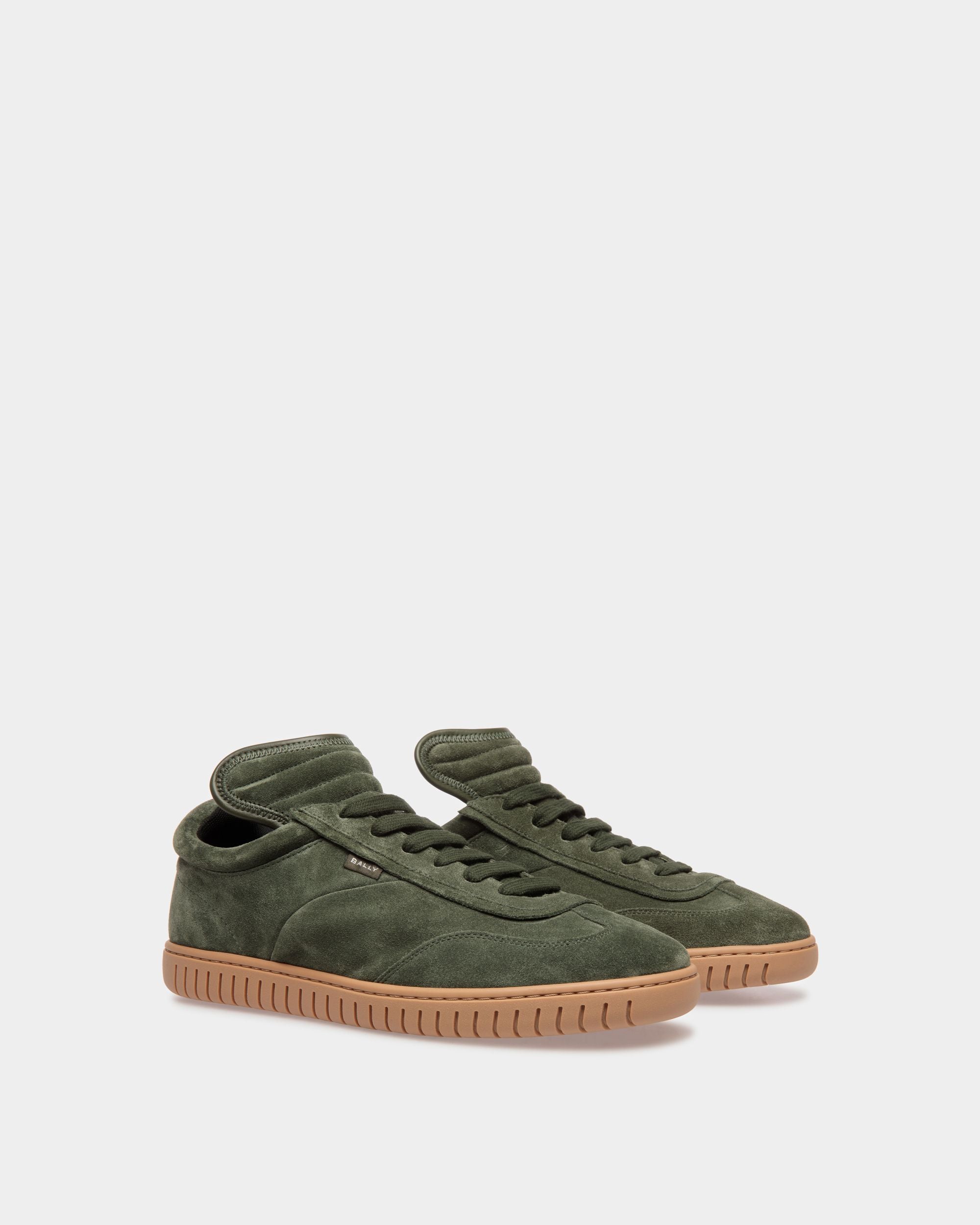 Player Sneaker Aus Grünem Und Bernsteinfarbenem Leder - Herren - Bally - 03