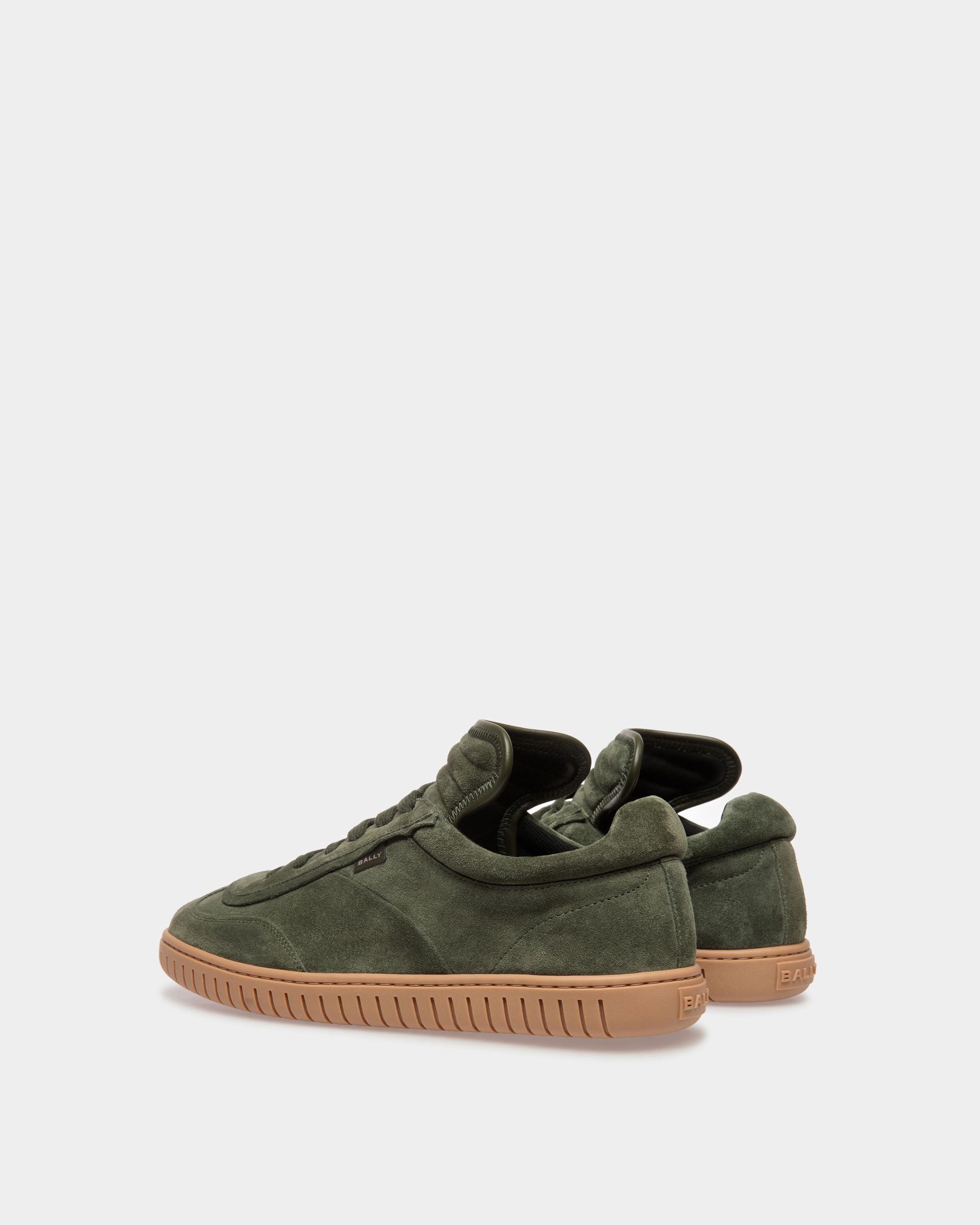 Player Sneaker Aus Grünem Und Bernsteinfarbenem Leder - Herren - Bally - 04