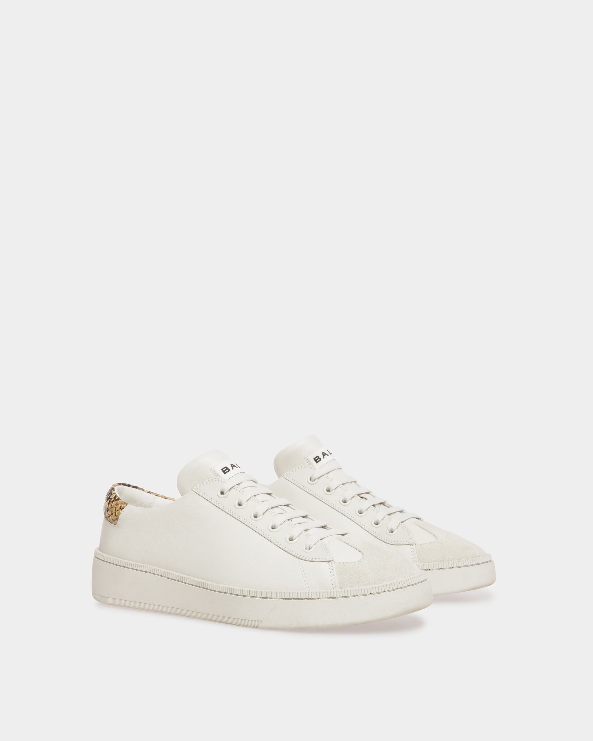Sneaker Raise In Pelle Bianco Cipria - Uomo - Bally - 03