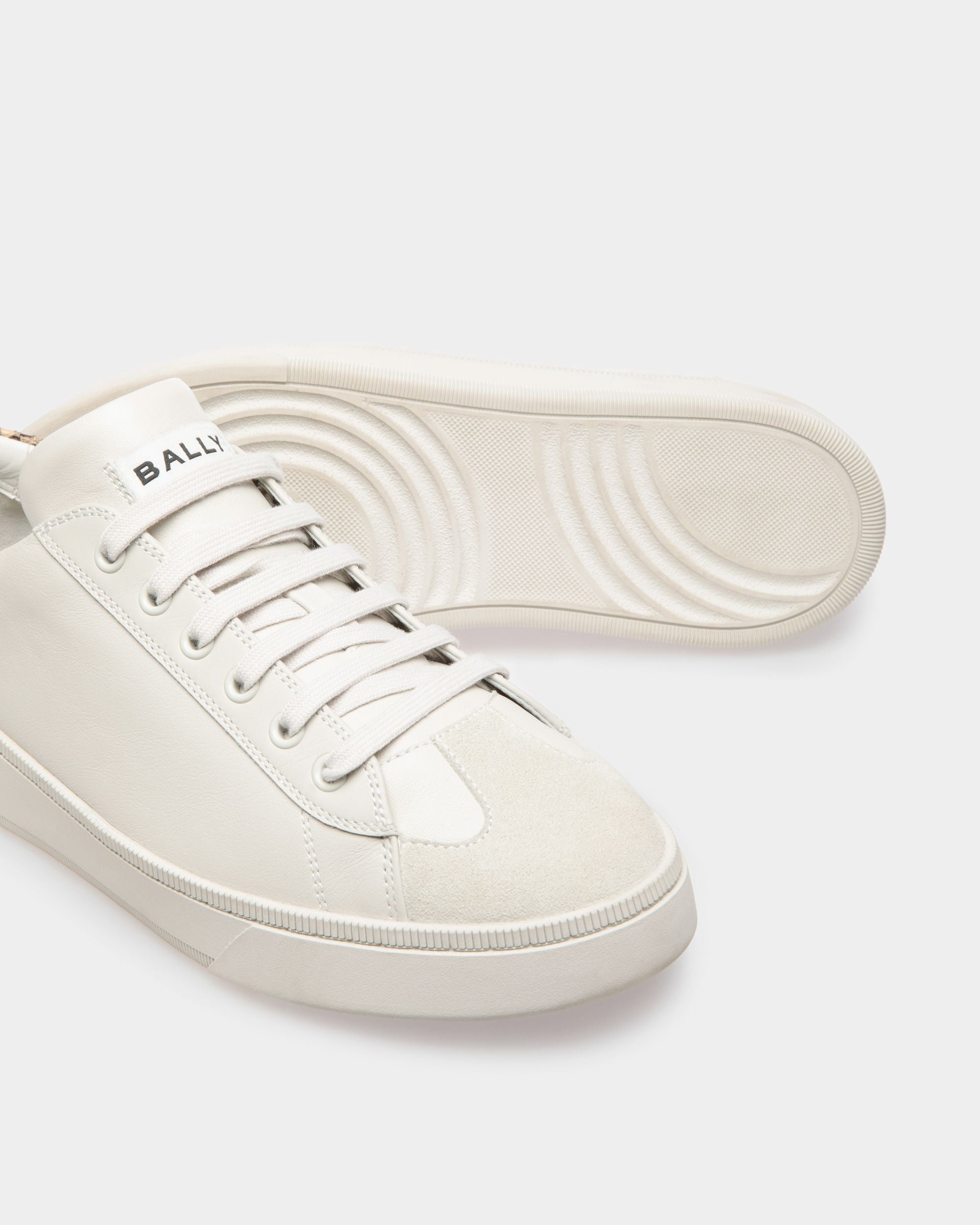 Sneaker Raise In Pelle Bianco Cipria - Uomo - Bally - 05