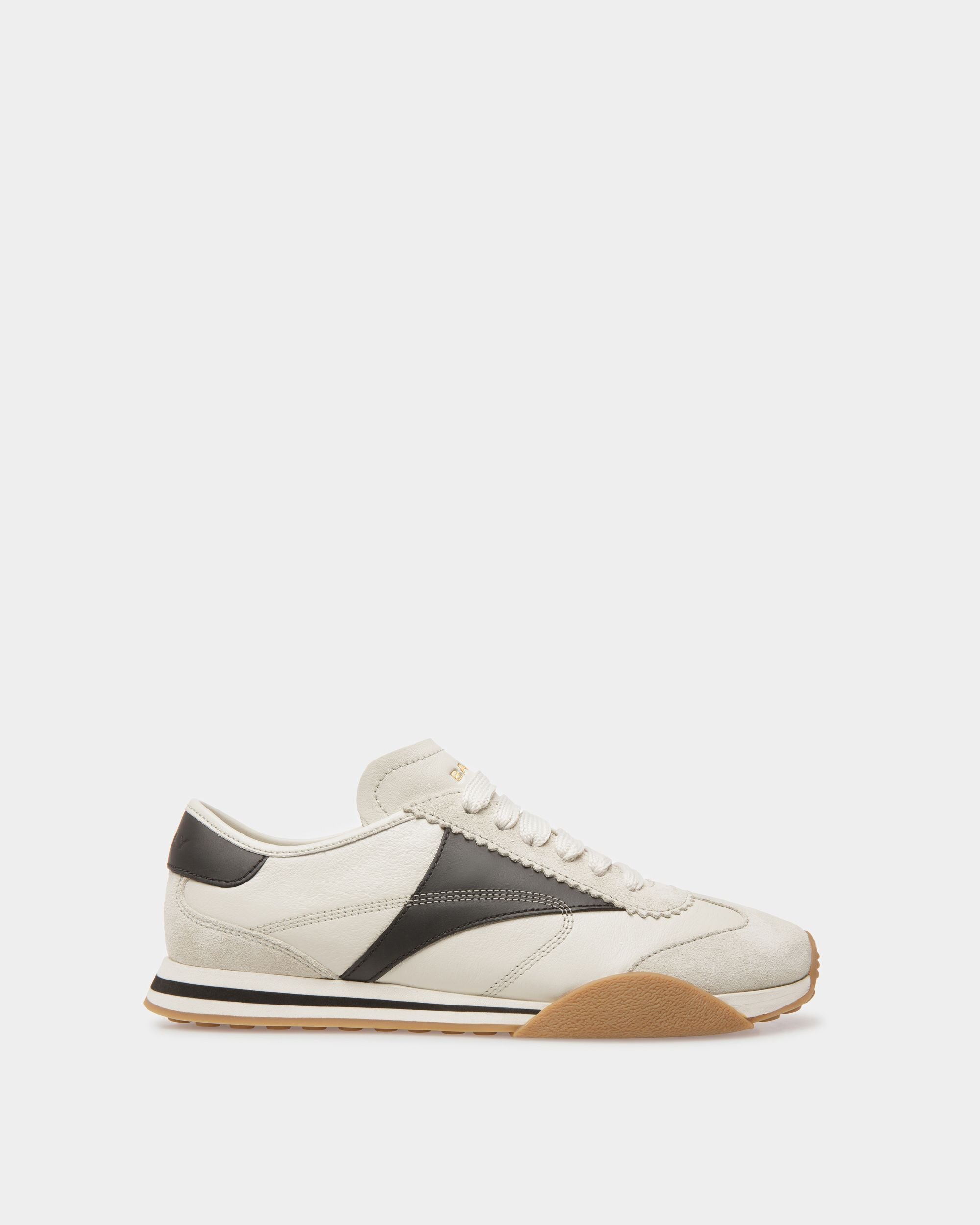 Sneakers Sussex En Cuir Noir Et Blanc Poussière - Homme - Bally - 01