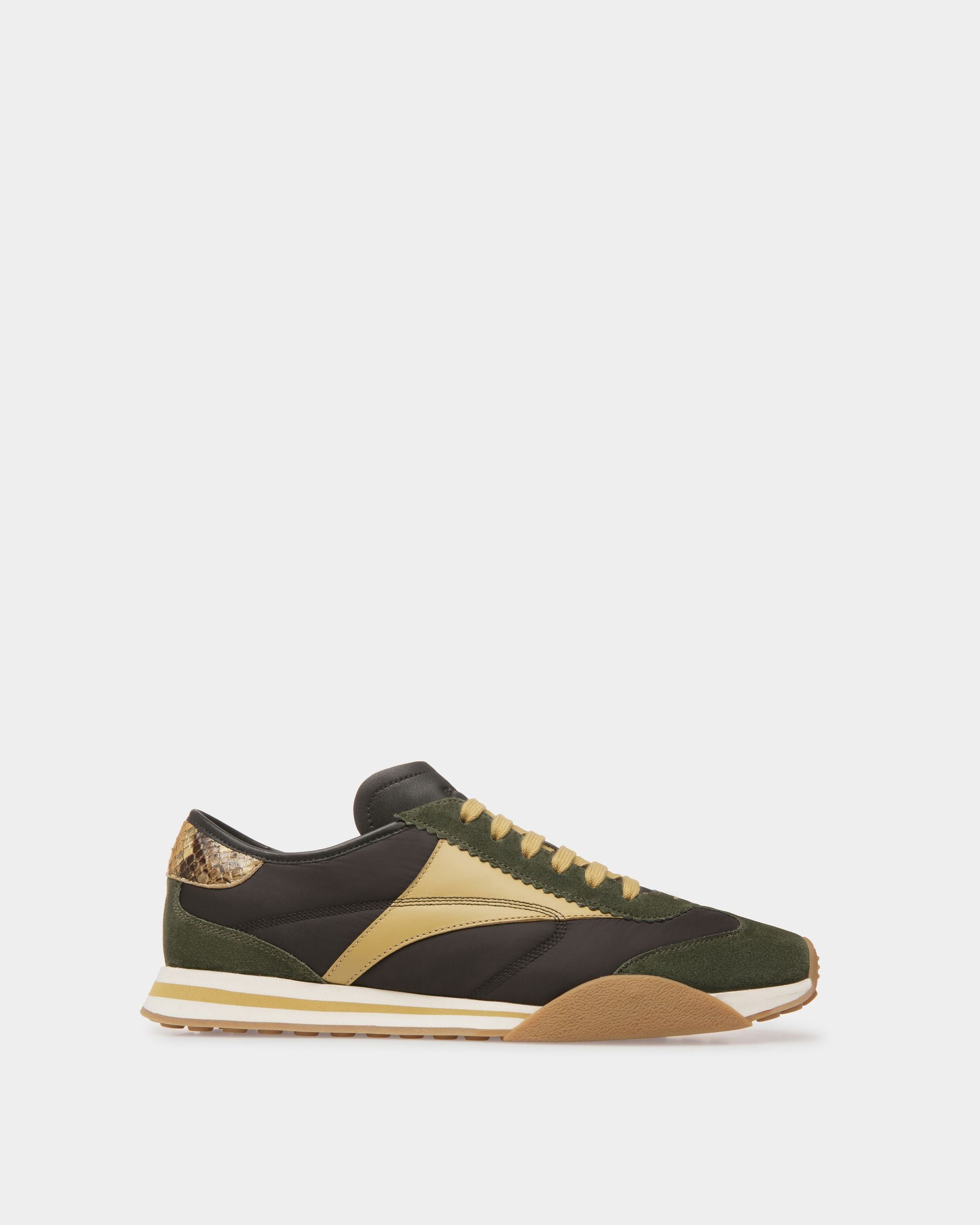 Sneakers Sussex En cuir et tissu vert et noir - Homme - Bally - 01