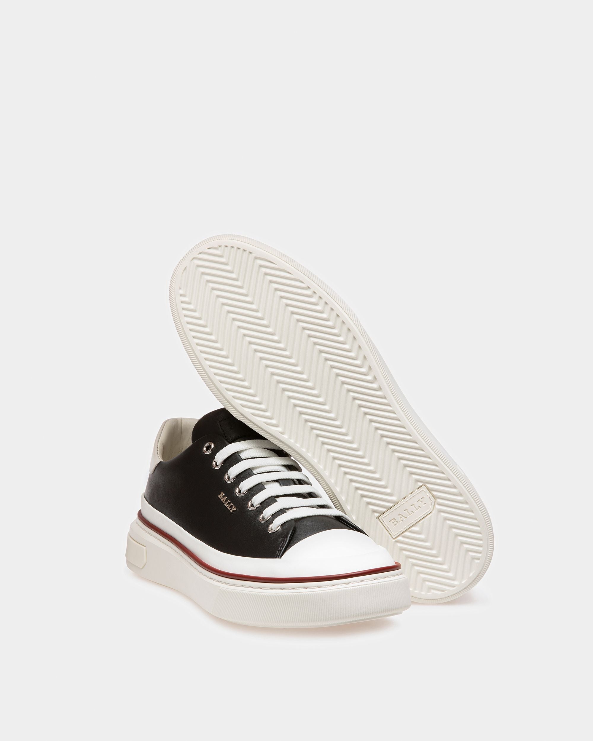 Maily Sneakers En Cuir Noir Et Blanc - Homme - Bally - 03
