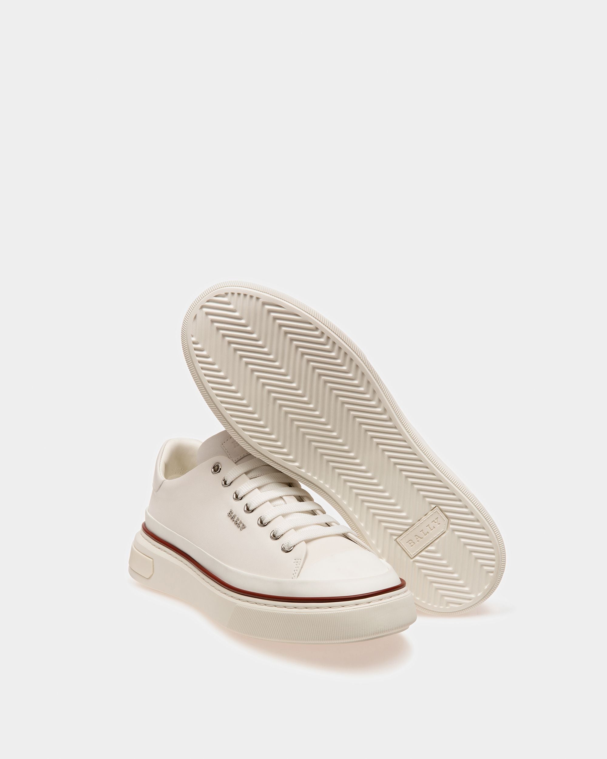 Maily Sneakers En Cuir Blanc - Homme - Bally - 03