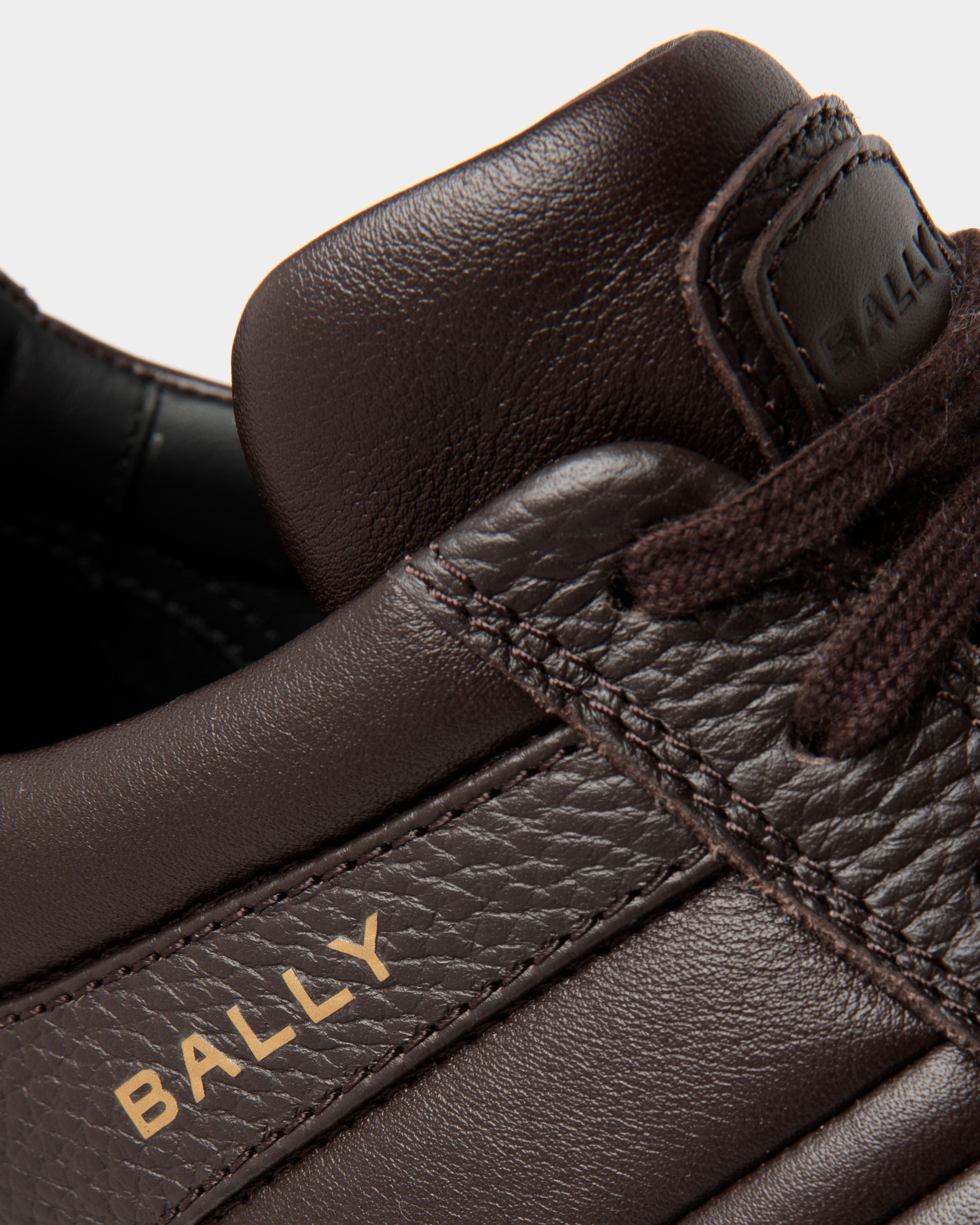 Sneaker Outline In Pelle Granata Color Ebano - Uomo - Bally - 04
