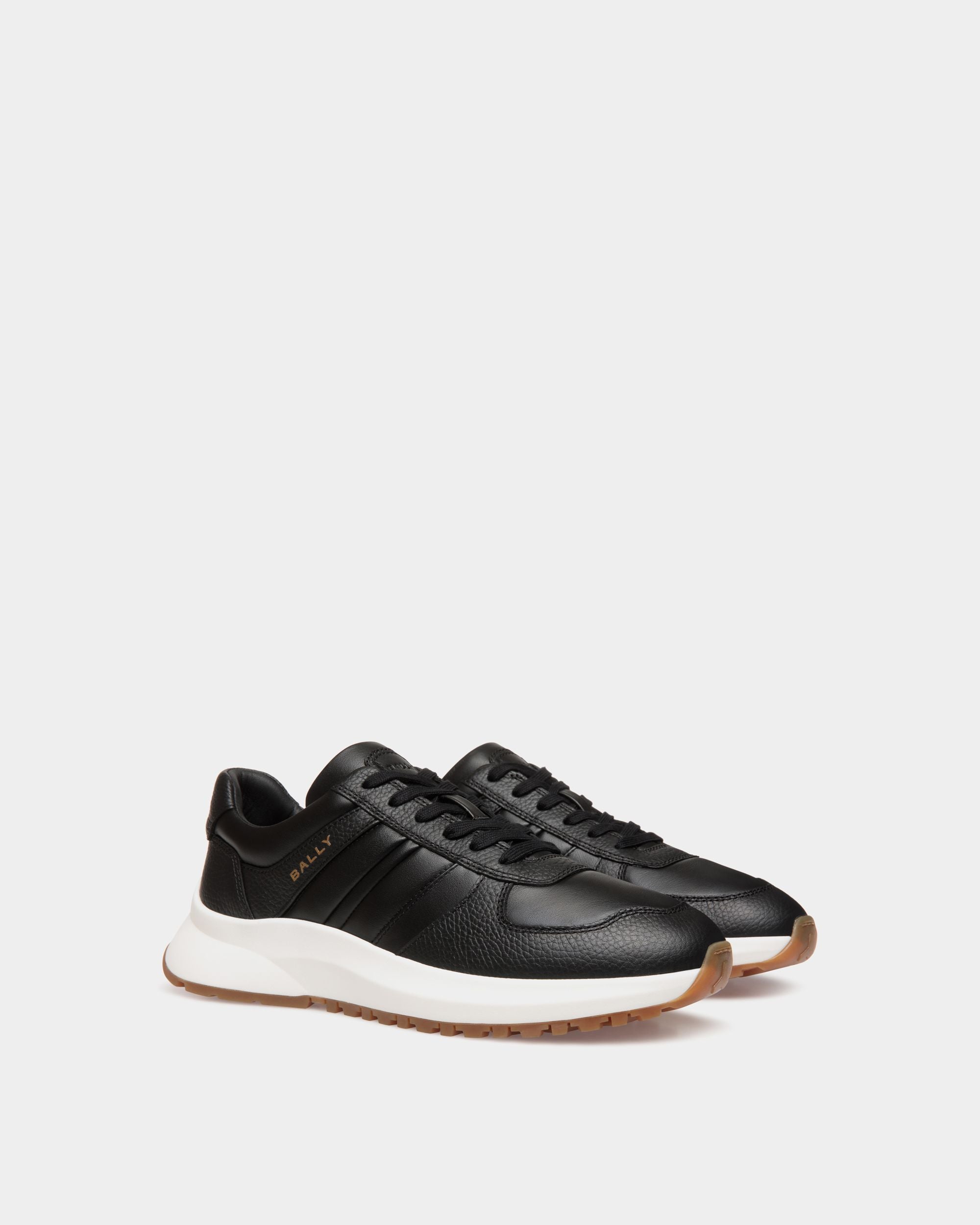 Outline Sneaker In Black Leather - Men's - Bally - 02